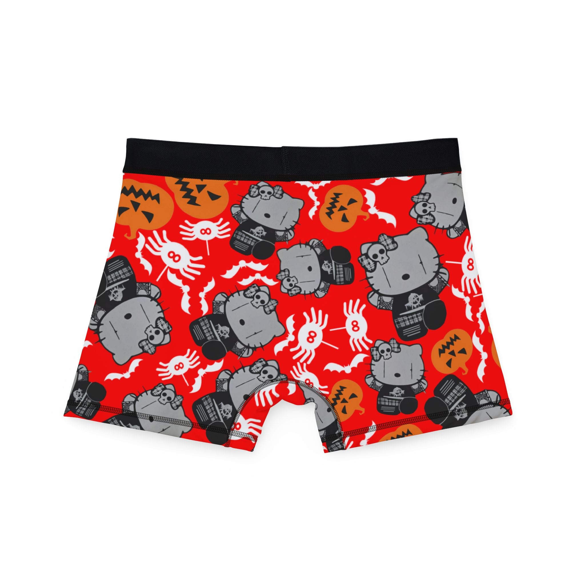 Men's boxers kitty blank pumpkin halloween red