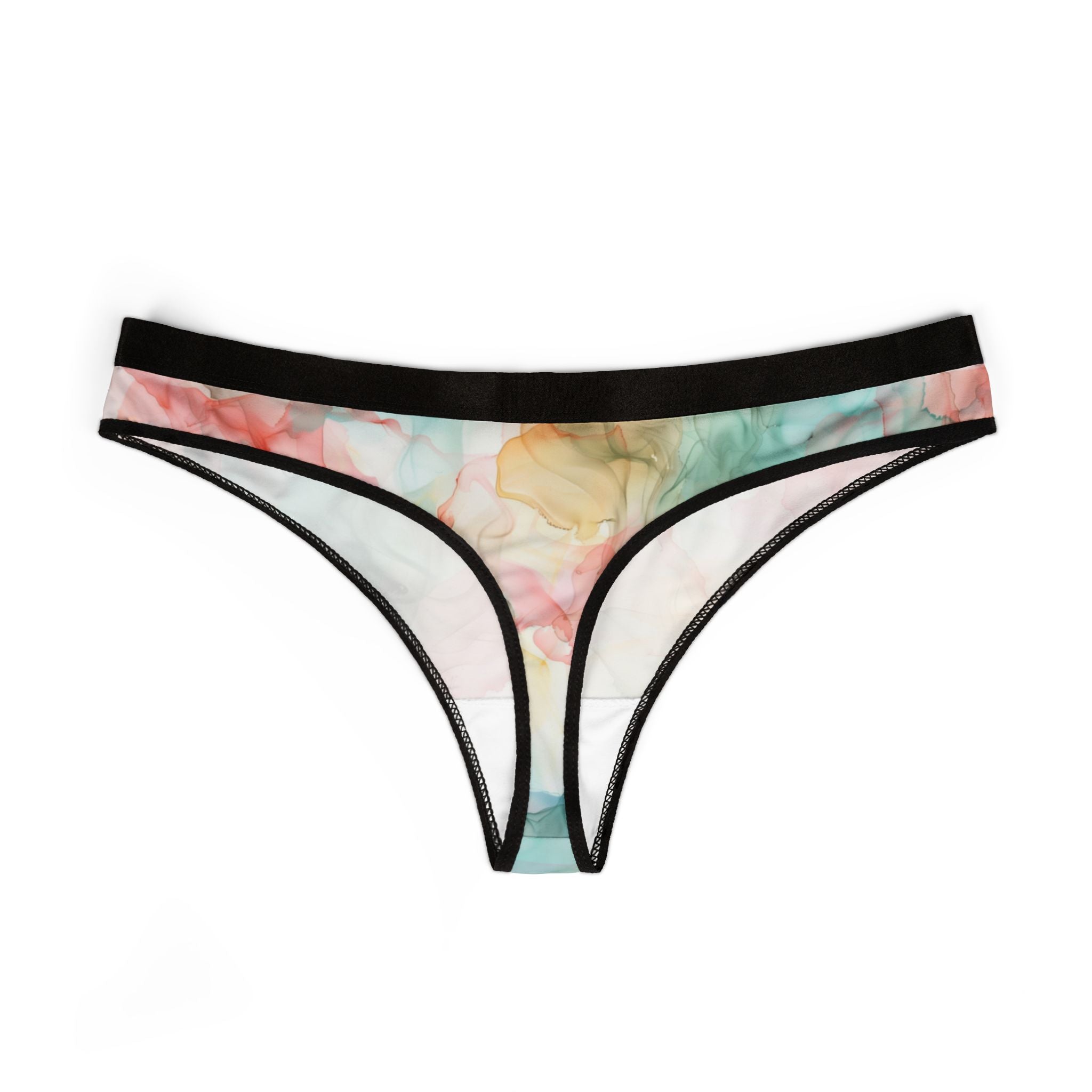 Women's thongs pastel alcohol ink