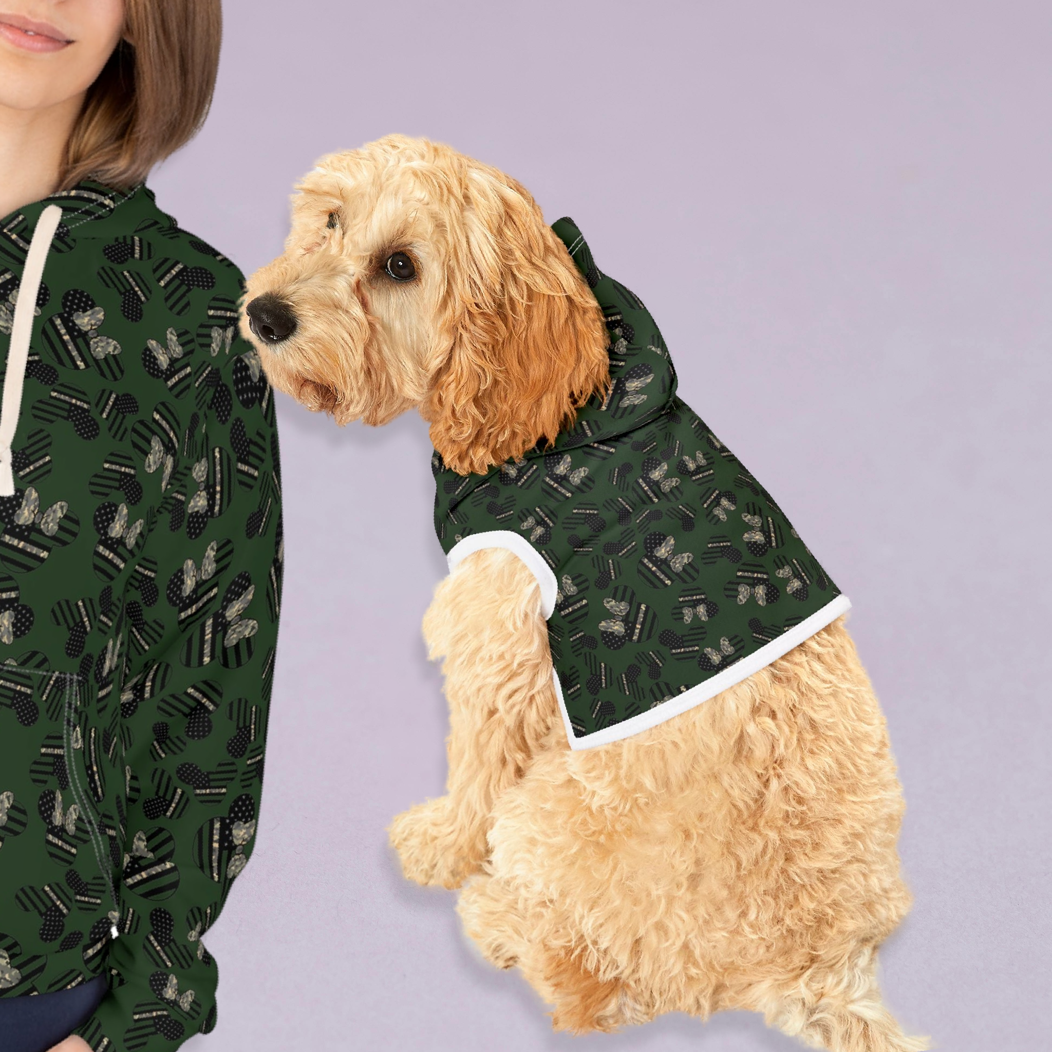 Matching Cat & Dog Pet and Owner Outfits veterans day mickey minnie unisex sweaters/hoodies