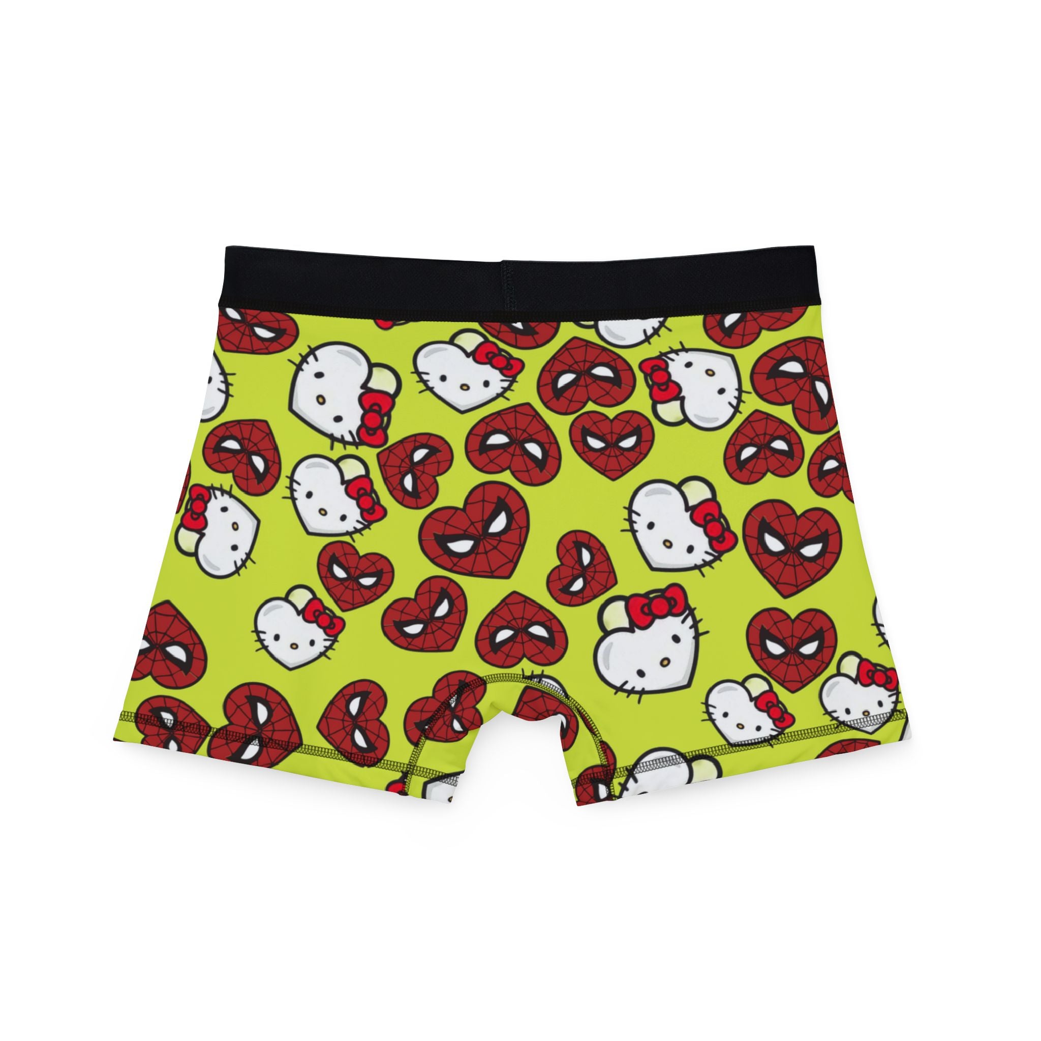 Men's boxers spider kitty double hearts yellow