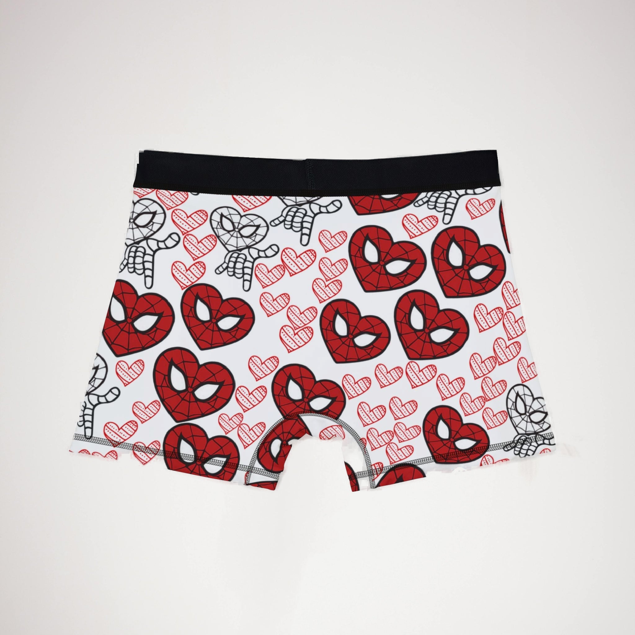 Men's boxers spider heart white