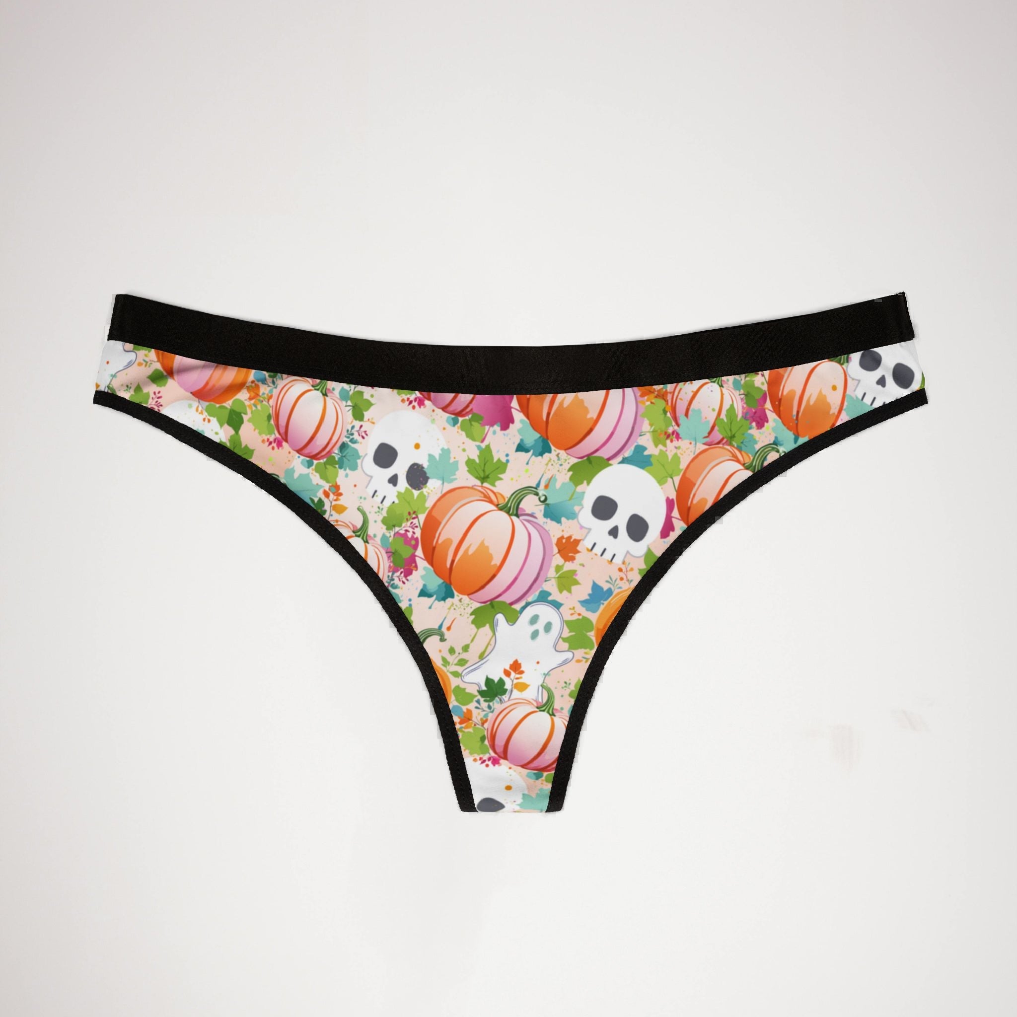 Women's thongs pink halloween