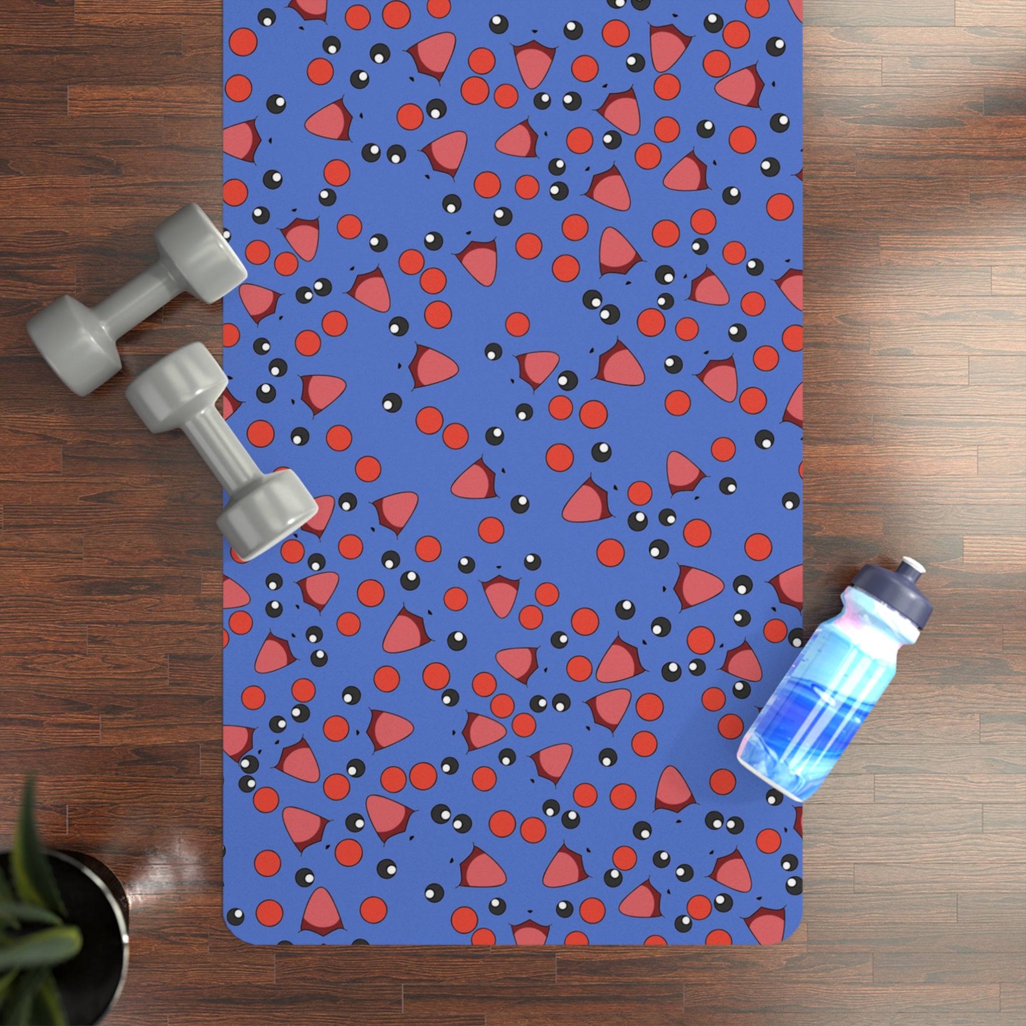 Rubber yoga mat pokemon cyan