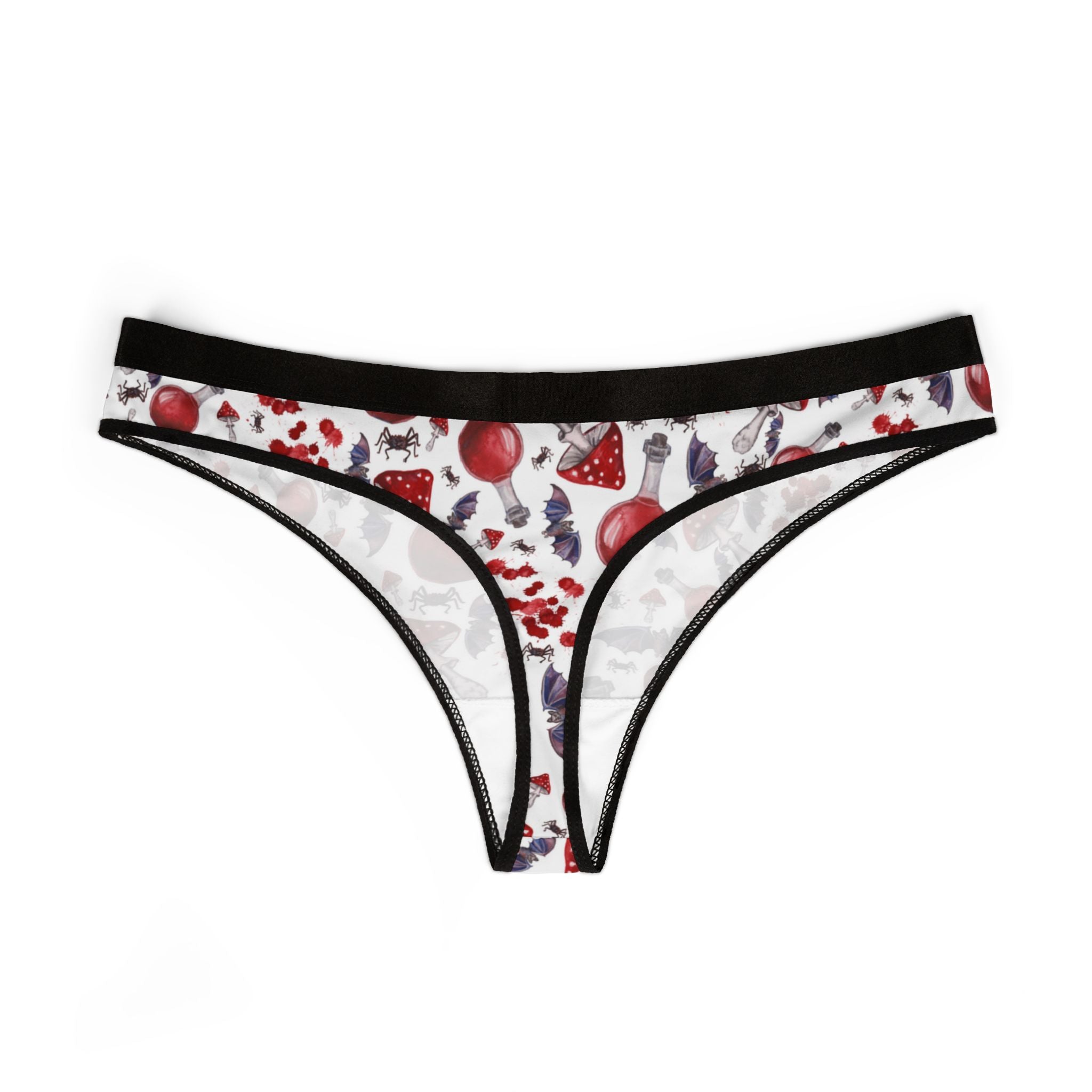 Women's thongs watercolor halloween