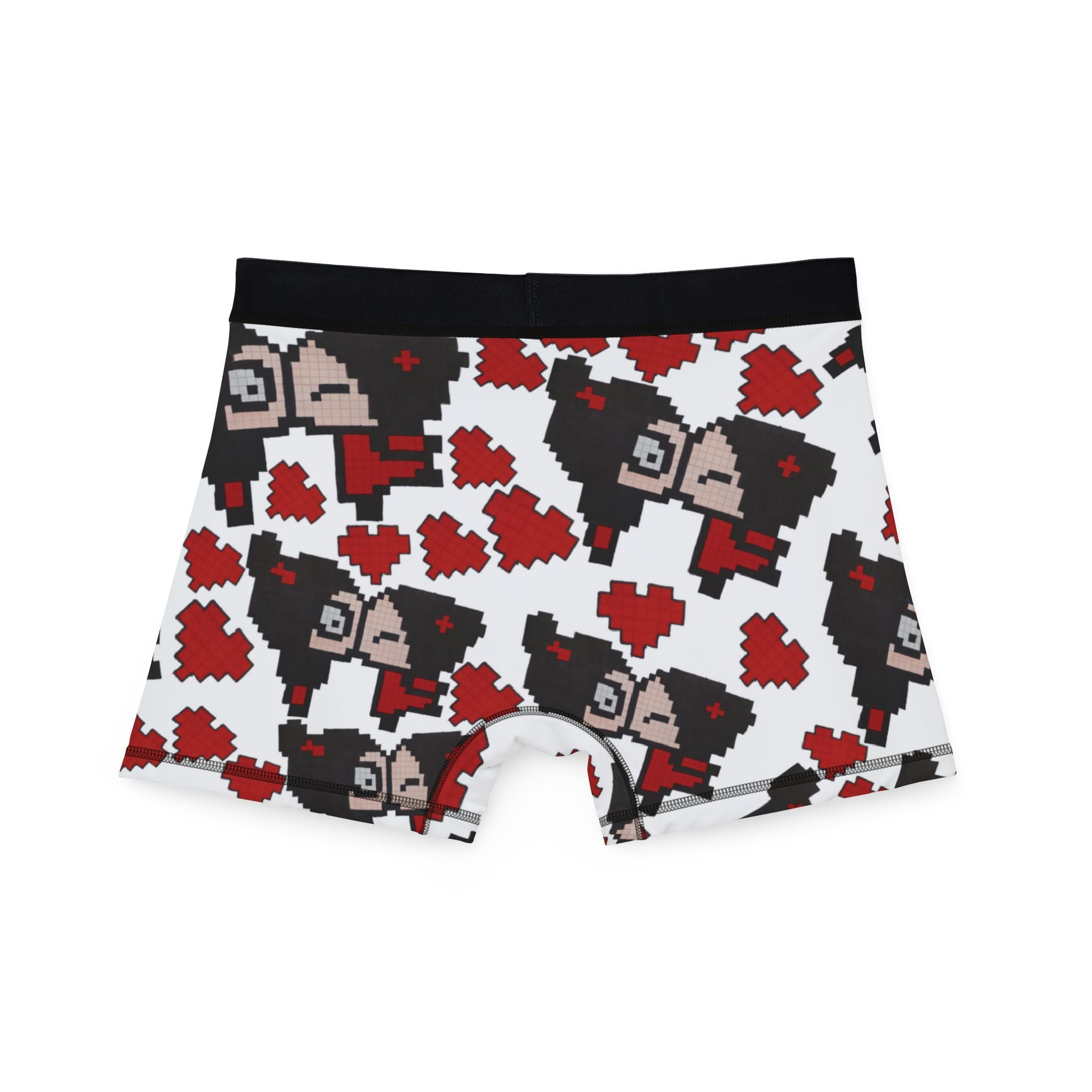 Men's boxers pixel pucca kiss heart white