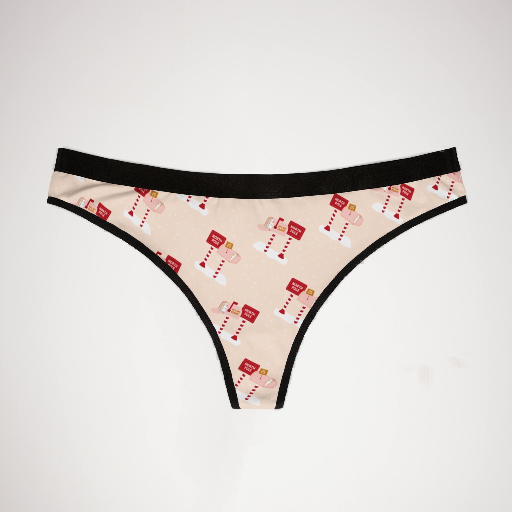 Women's thongs letters to santa christmas