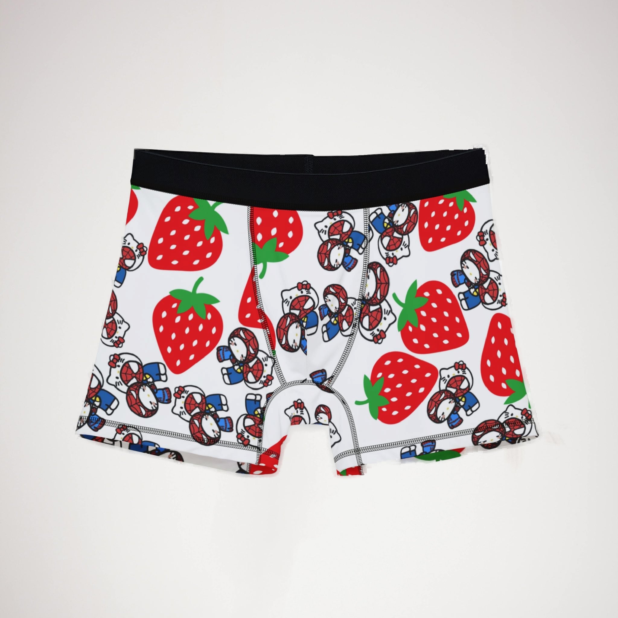 Men's boxers spider kitty strawberry white