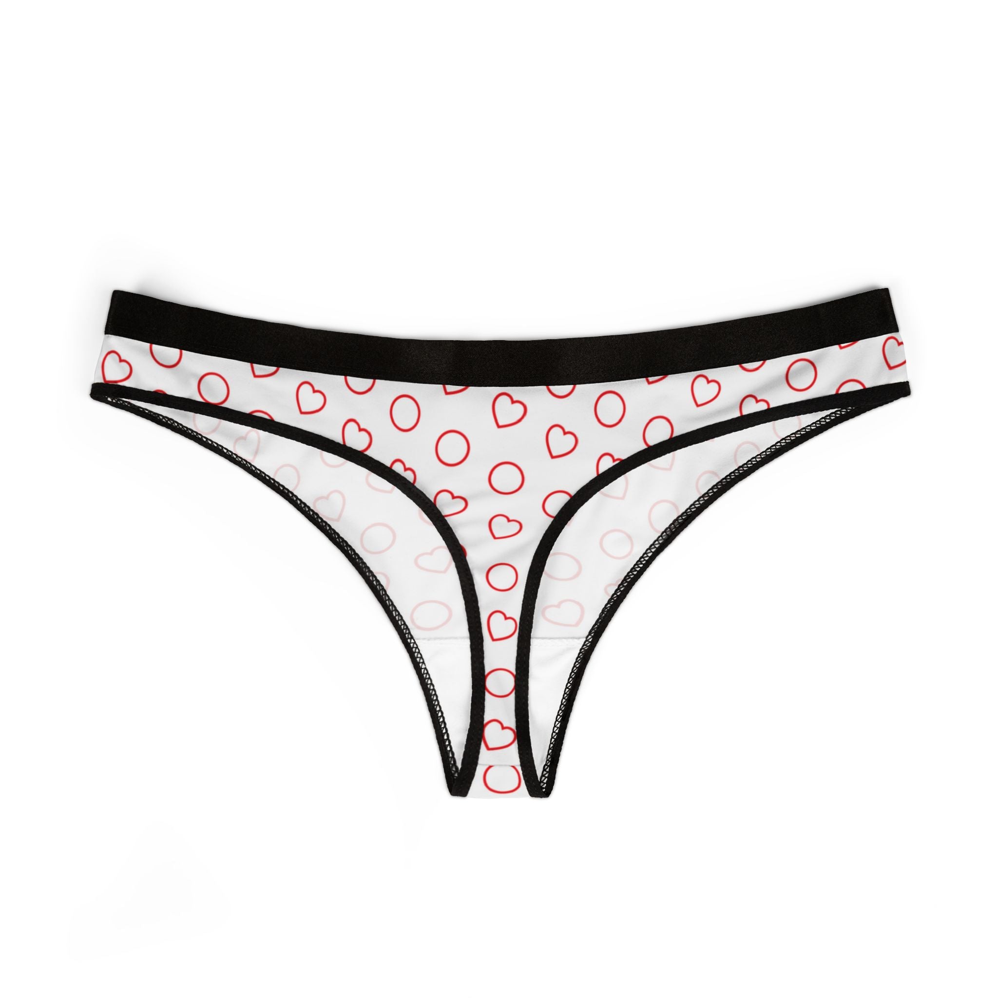 Women's thongs red christmas dots