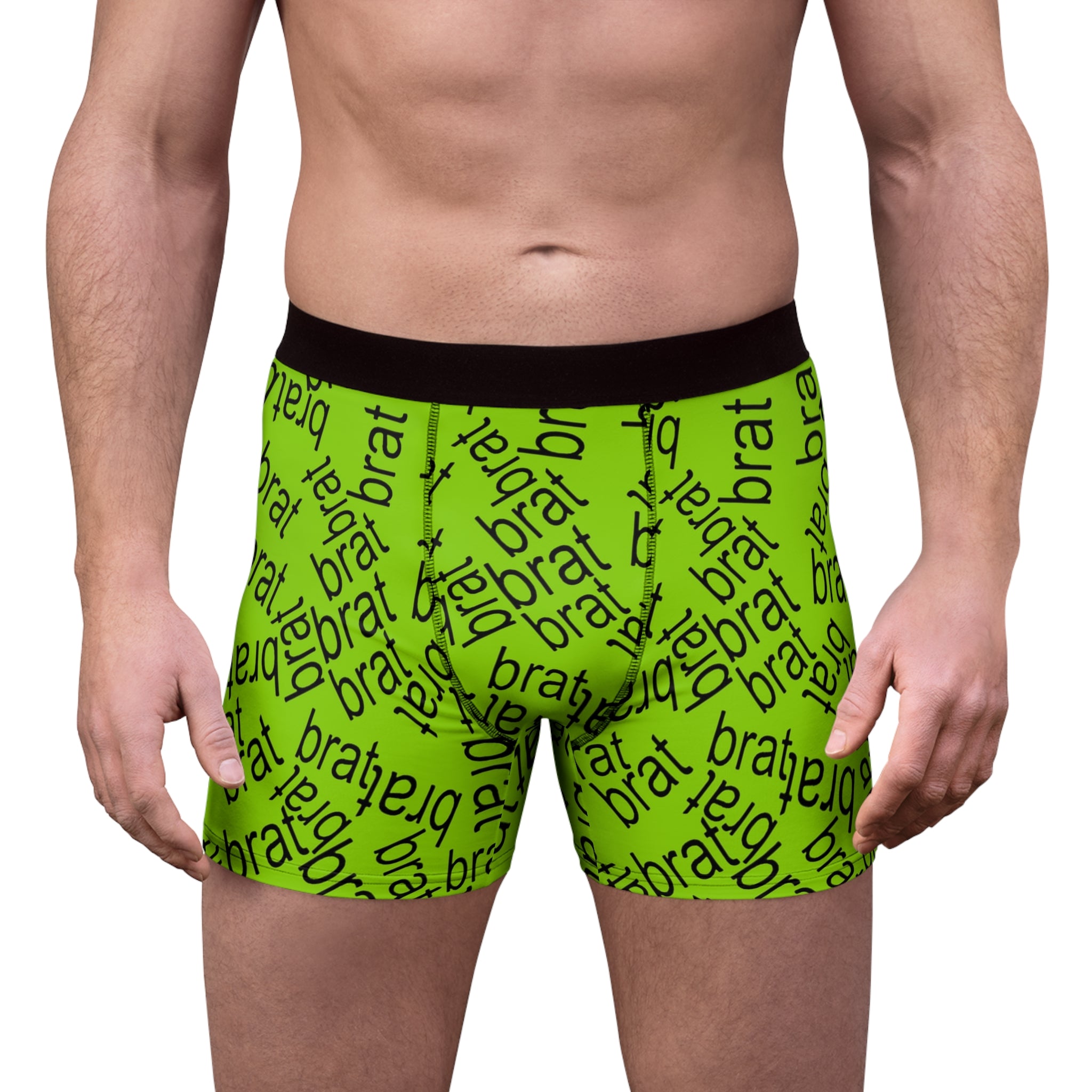 Men's boxer briefs brat Charli XCX green