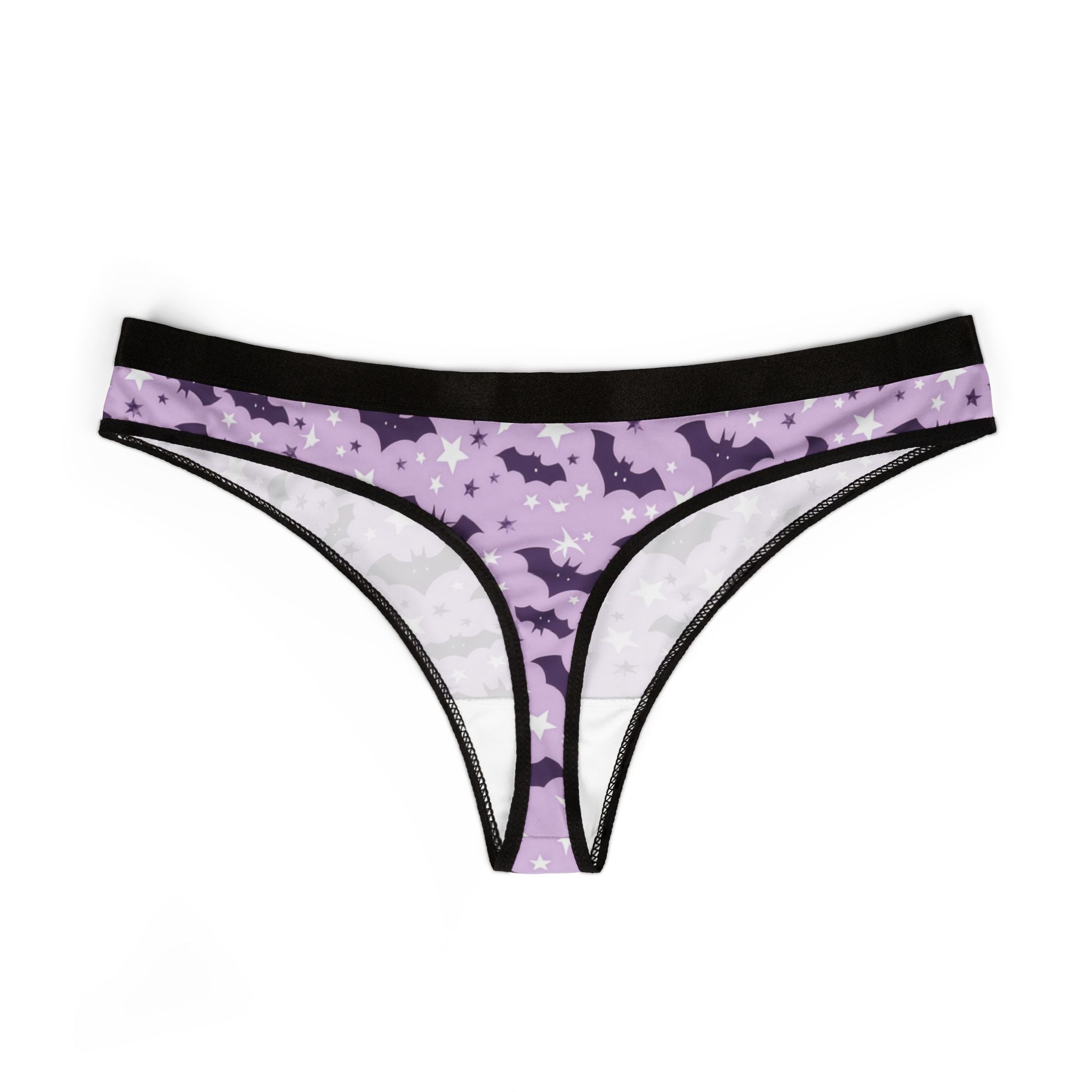 Women's thongs halloween bat