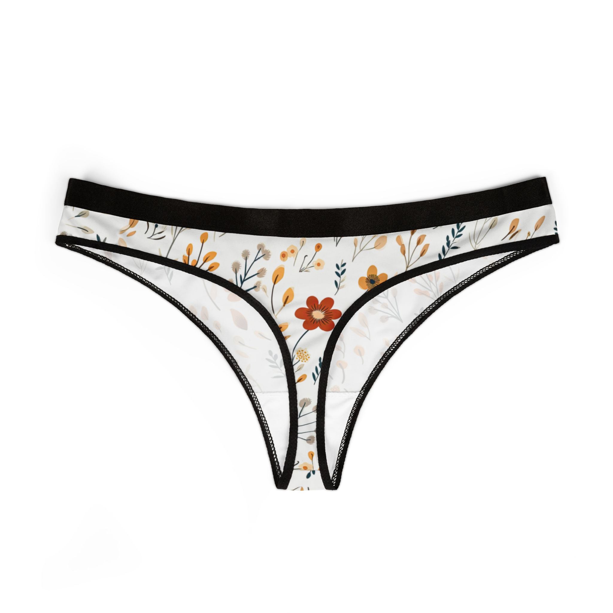 Women's thongs minimal boho flowers