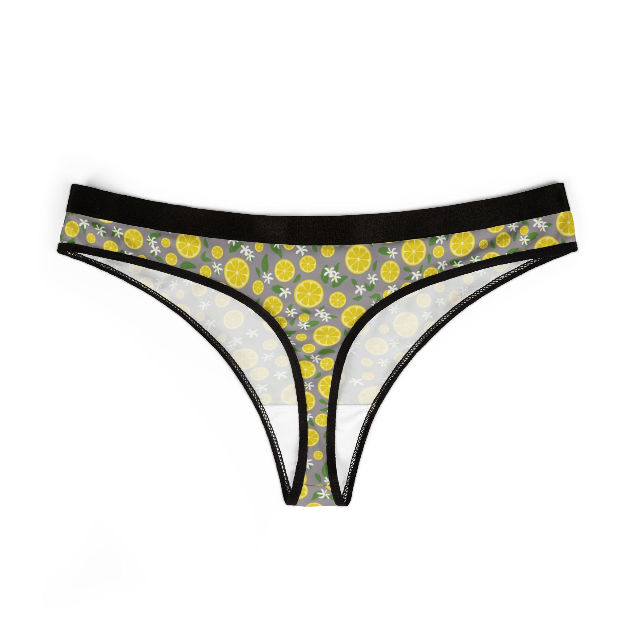 Women's thongs lemon fruit