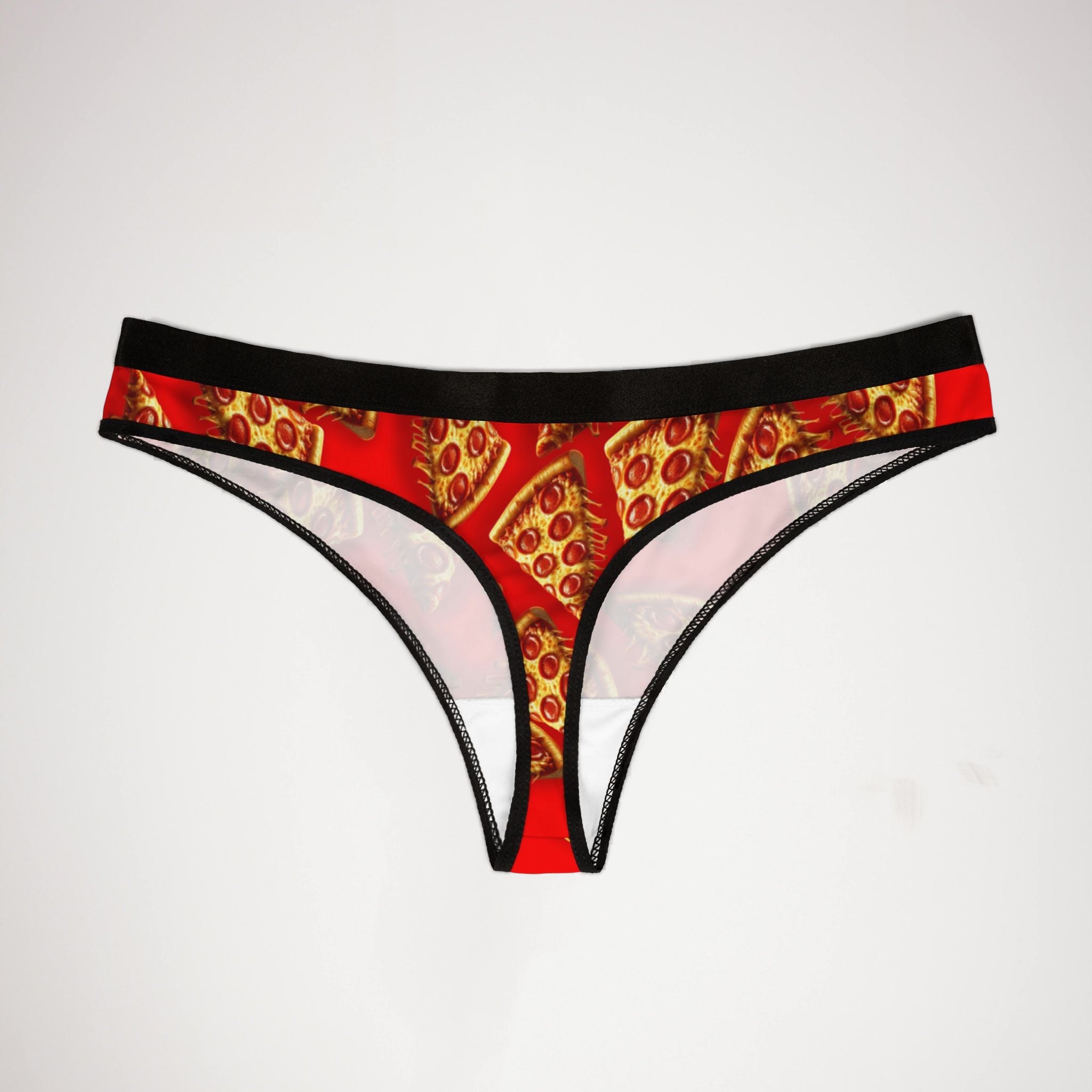 Women's thongs pizza red