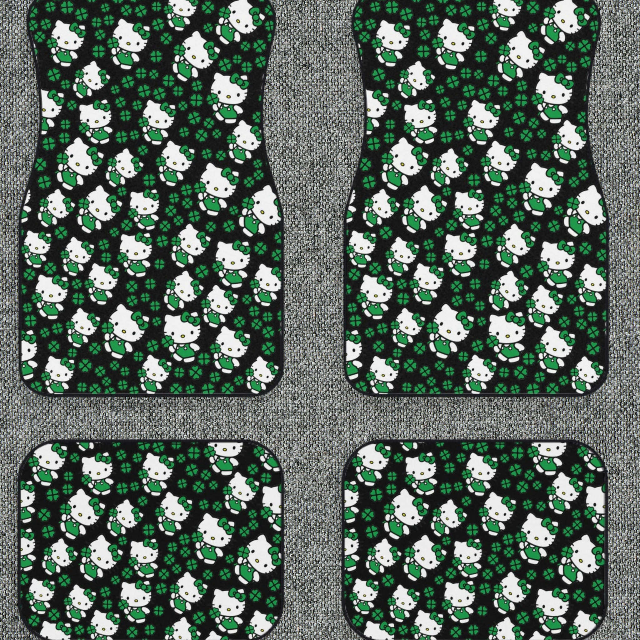 Car Mats kitty saint patrick lucky