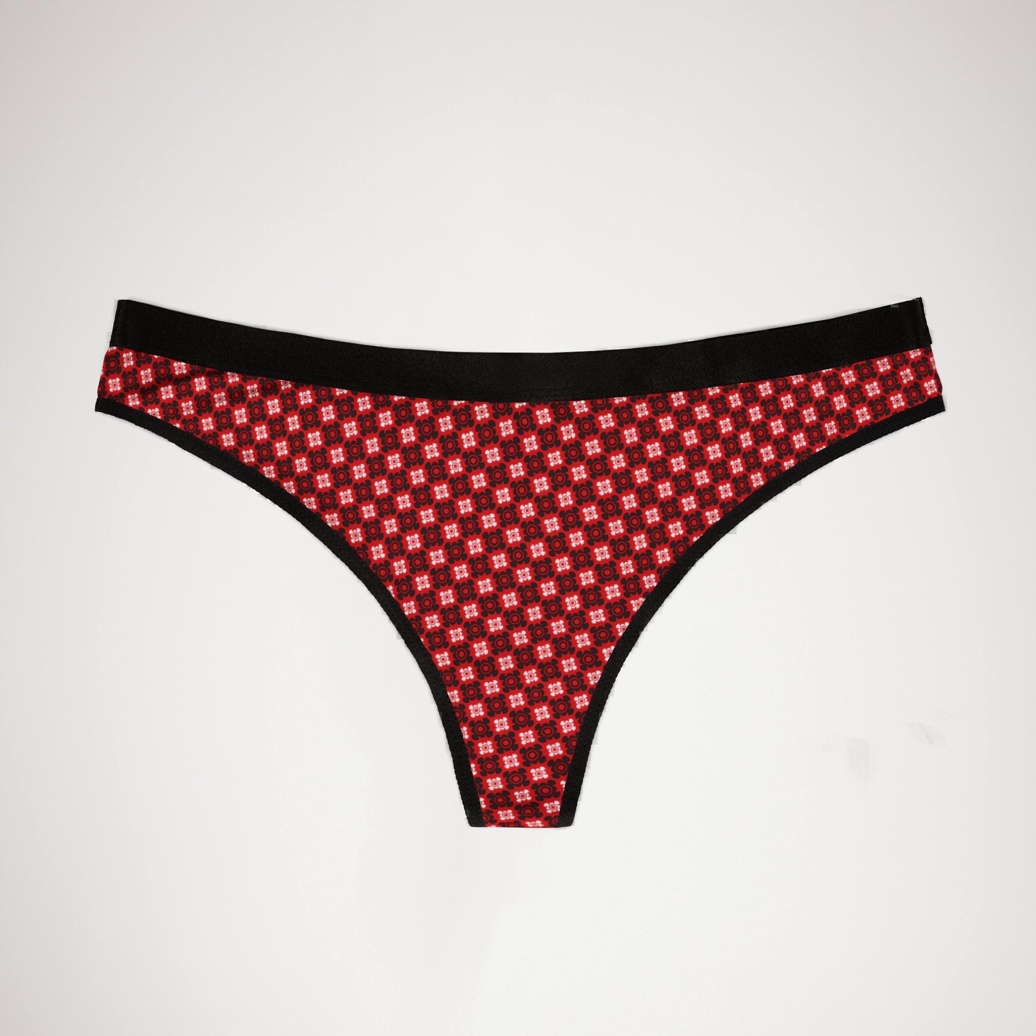 Women's thongs red bandana