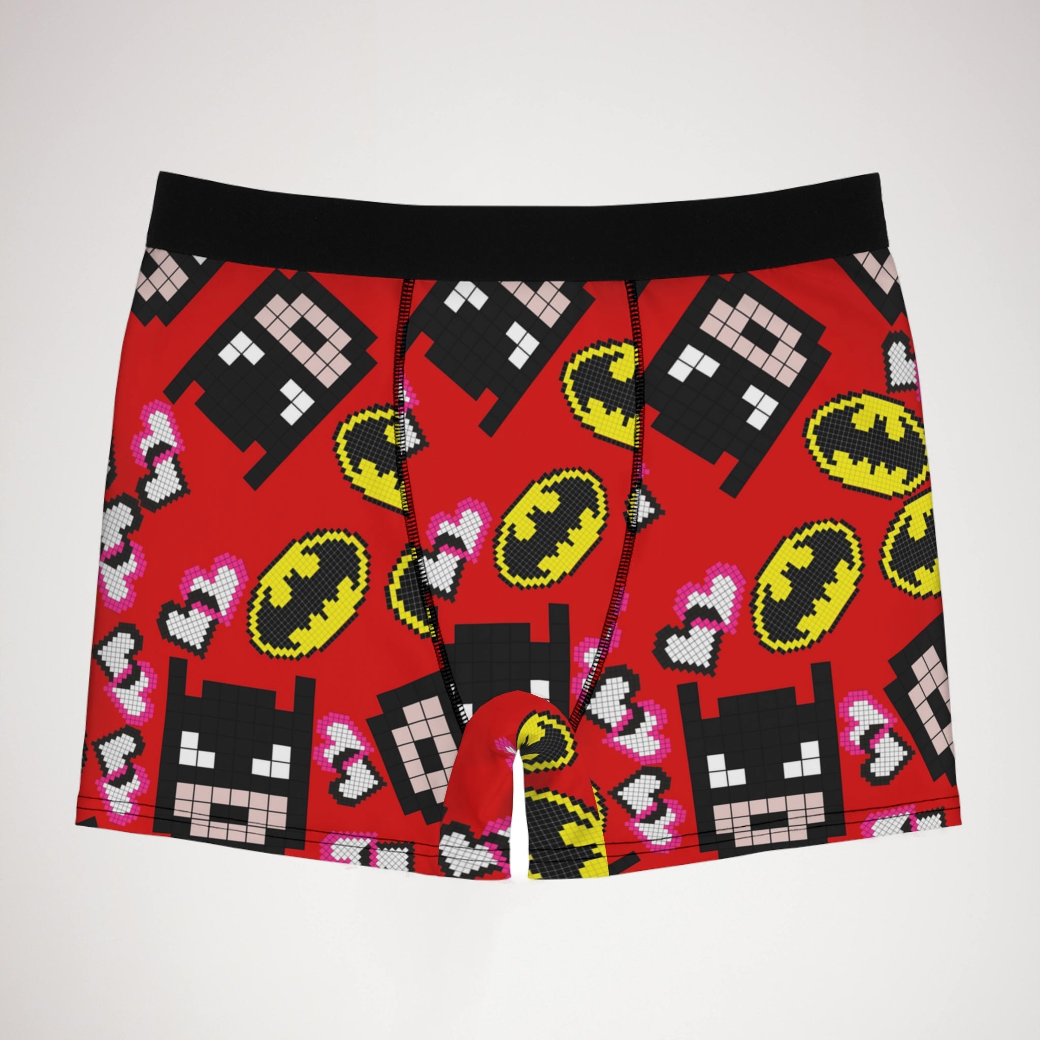 Men's boxer briefs batman pixel red