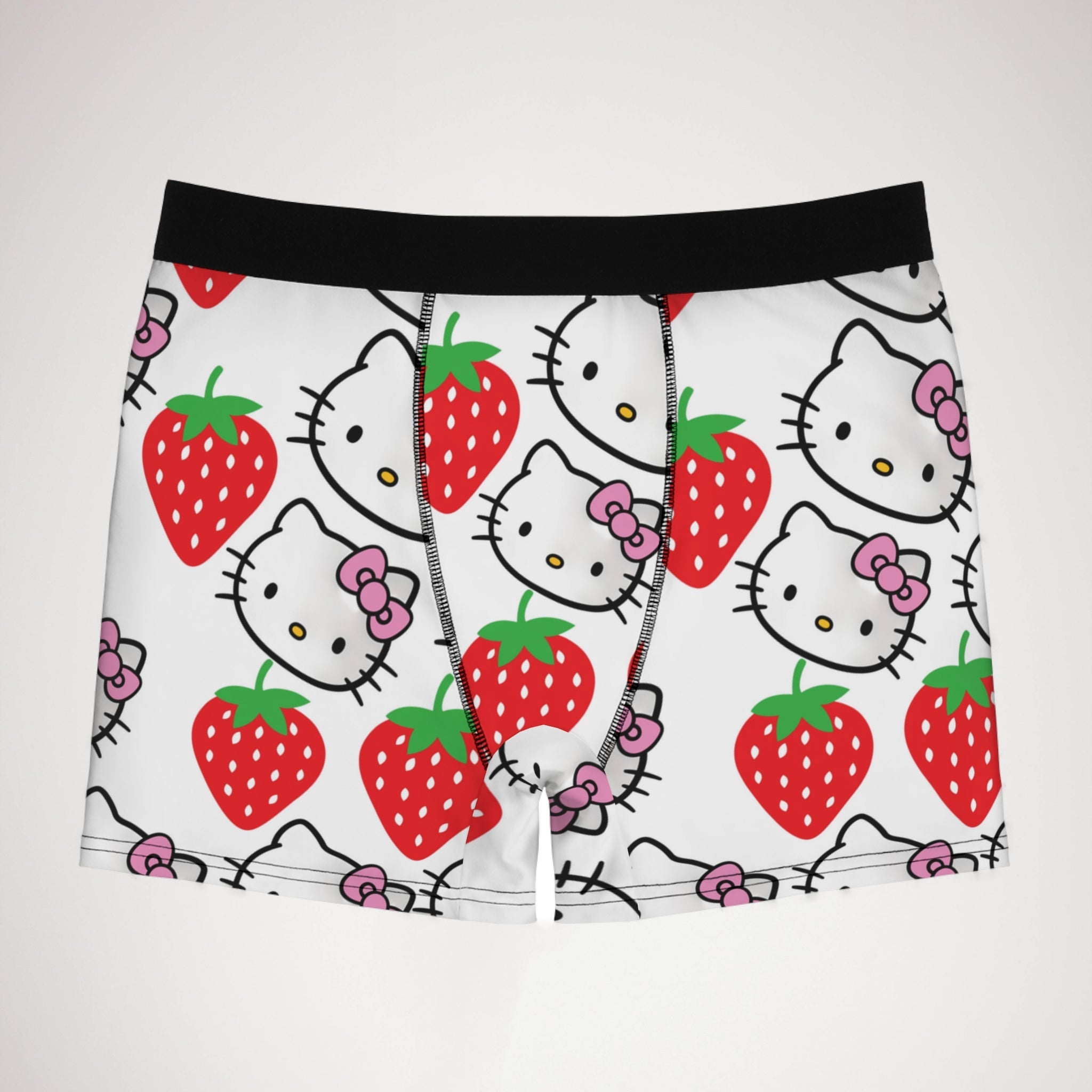 Men's boxer briefs kitty strawberry white