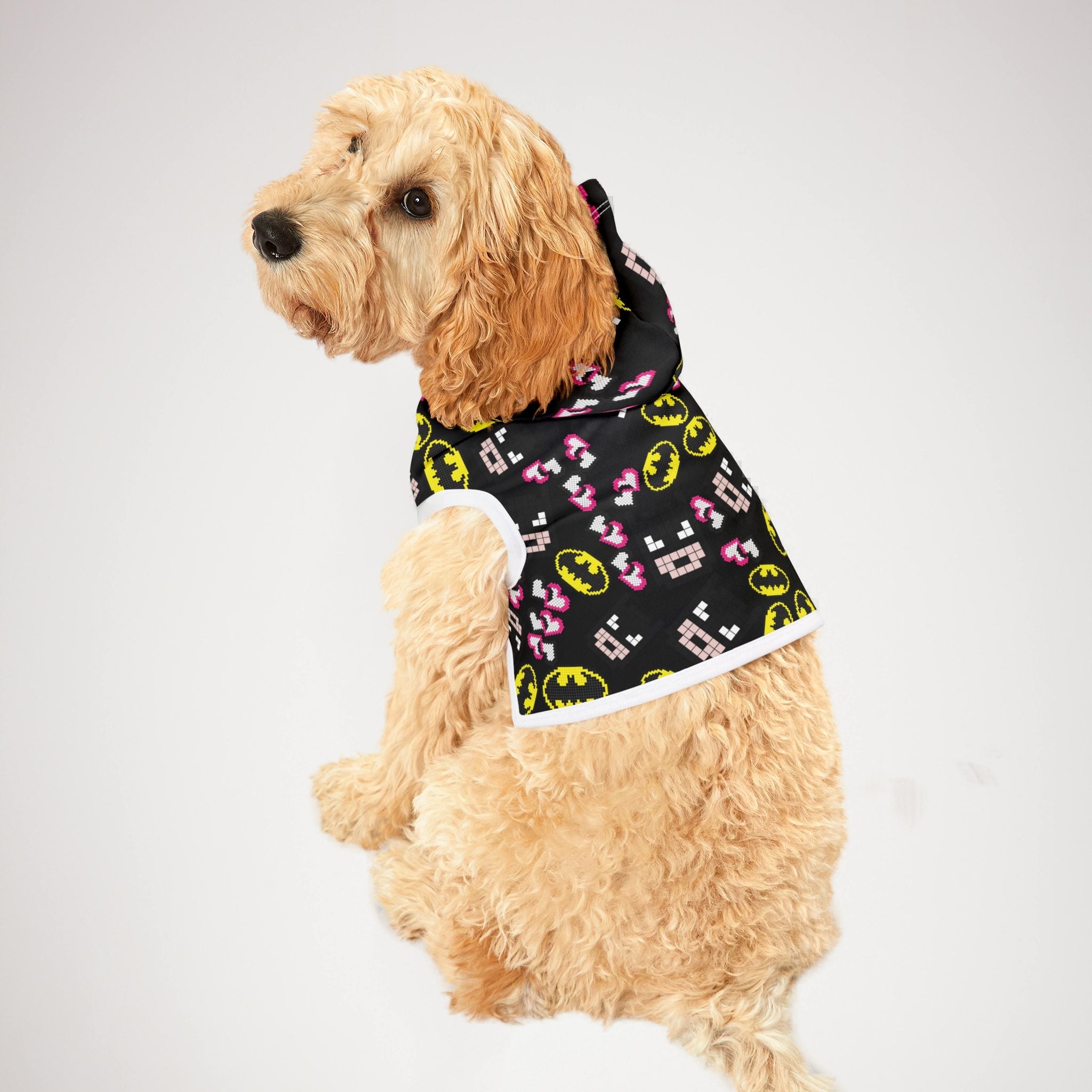 Pet hoodie batman pixel black