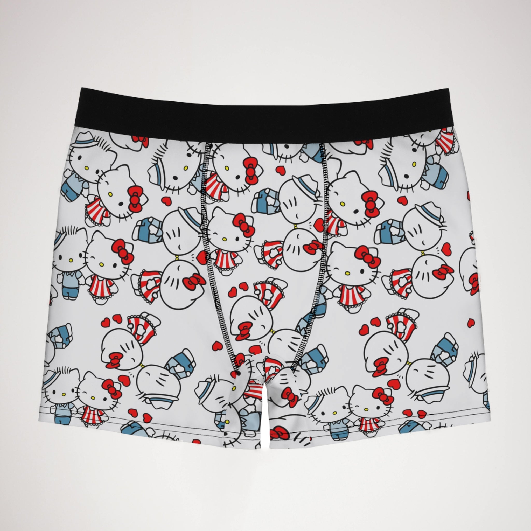 Men's boxer briefs kitty kiss wedding white