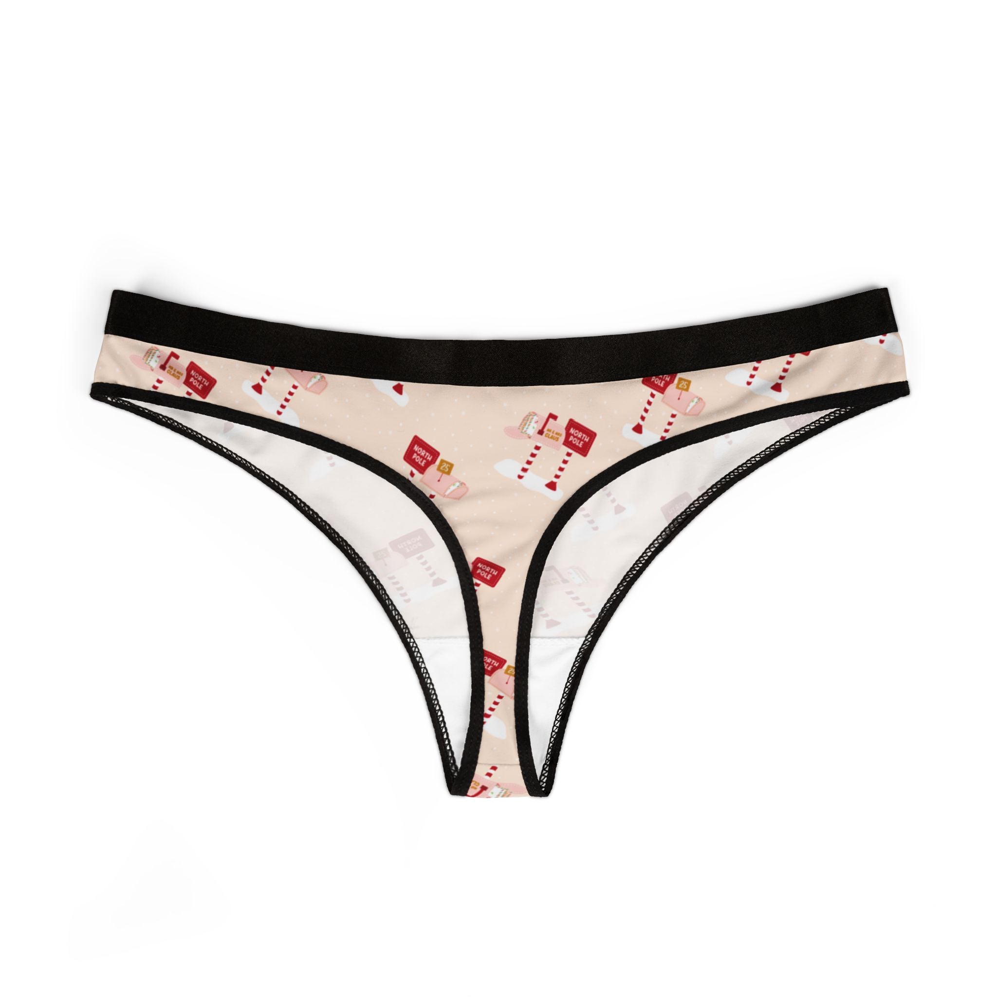 Women's thongs letters to santa christmas