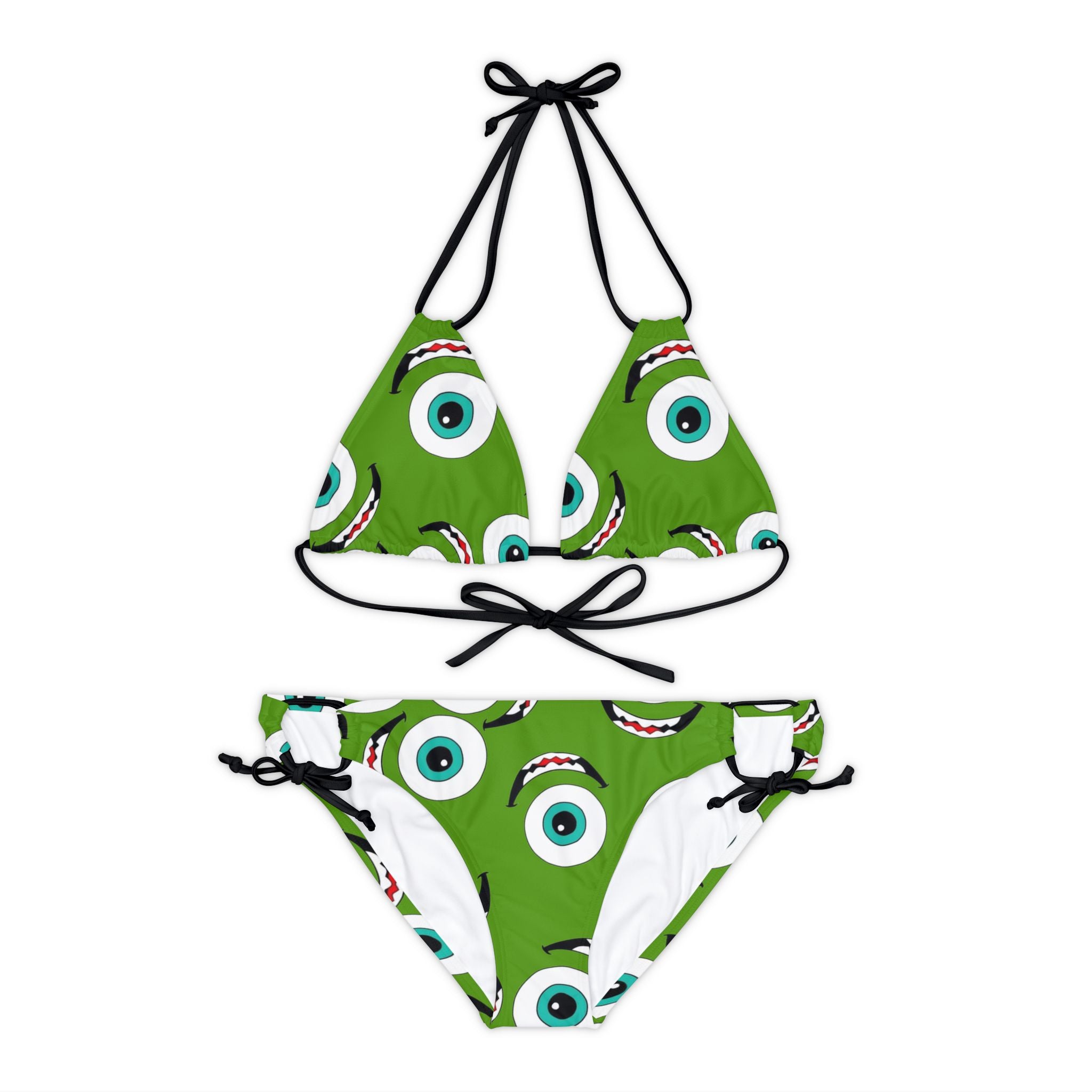 Strappy bikini set mike wazowski green