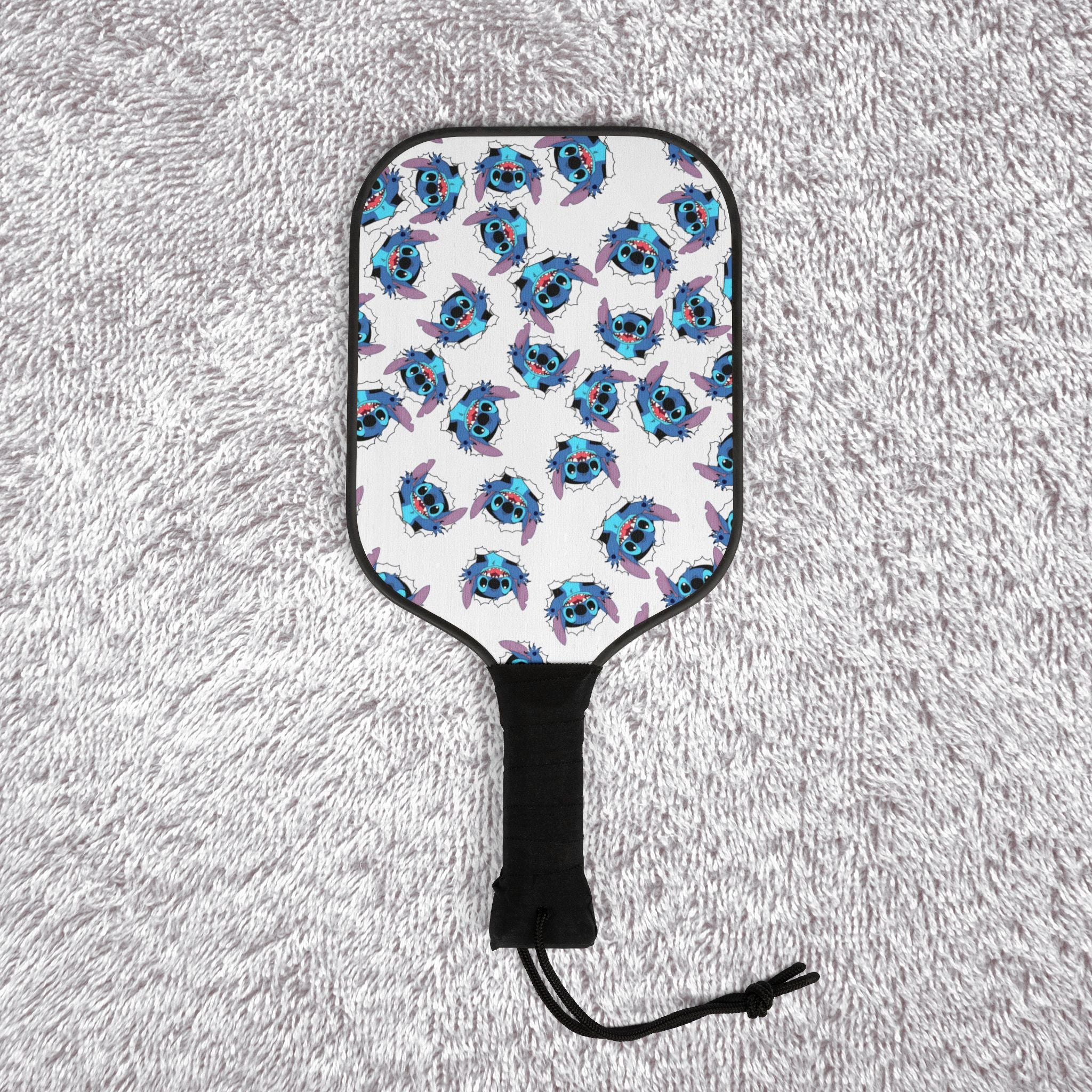 Pickleball kit (2 paddles + 2 balls + transparent bag) stitch white