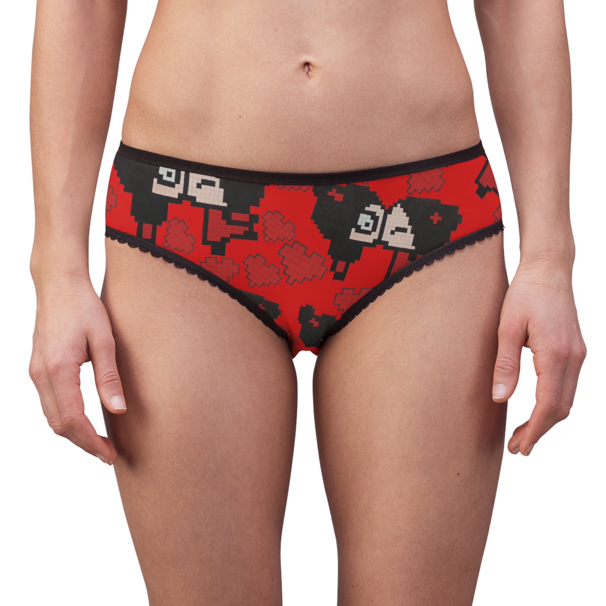 Women's briefs pixel pucca kiss heart red