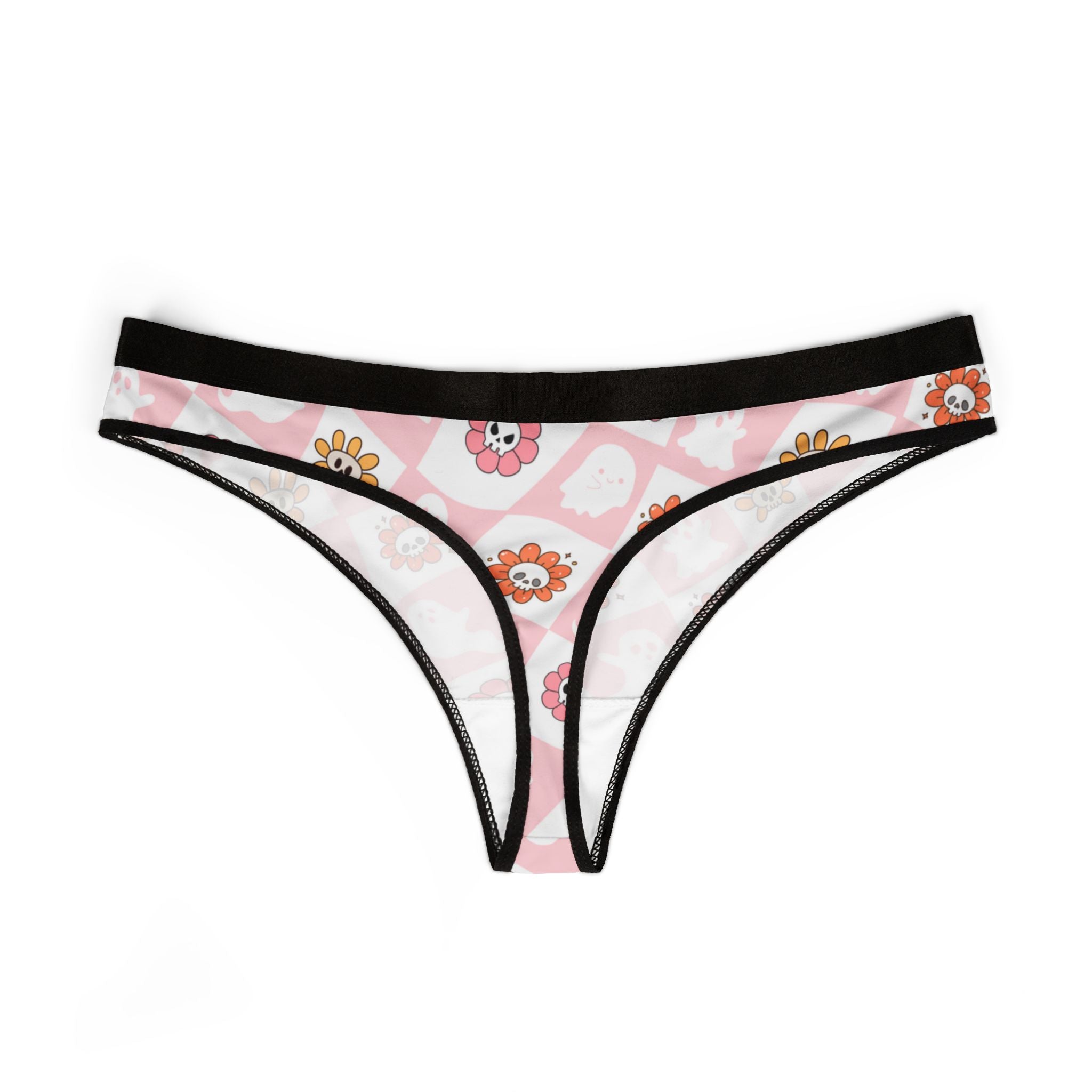 Women's thongs groovy halloween