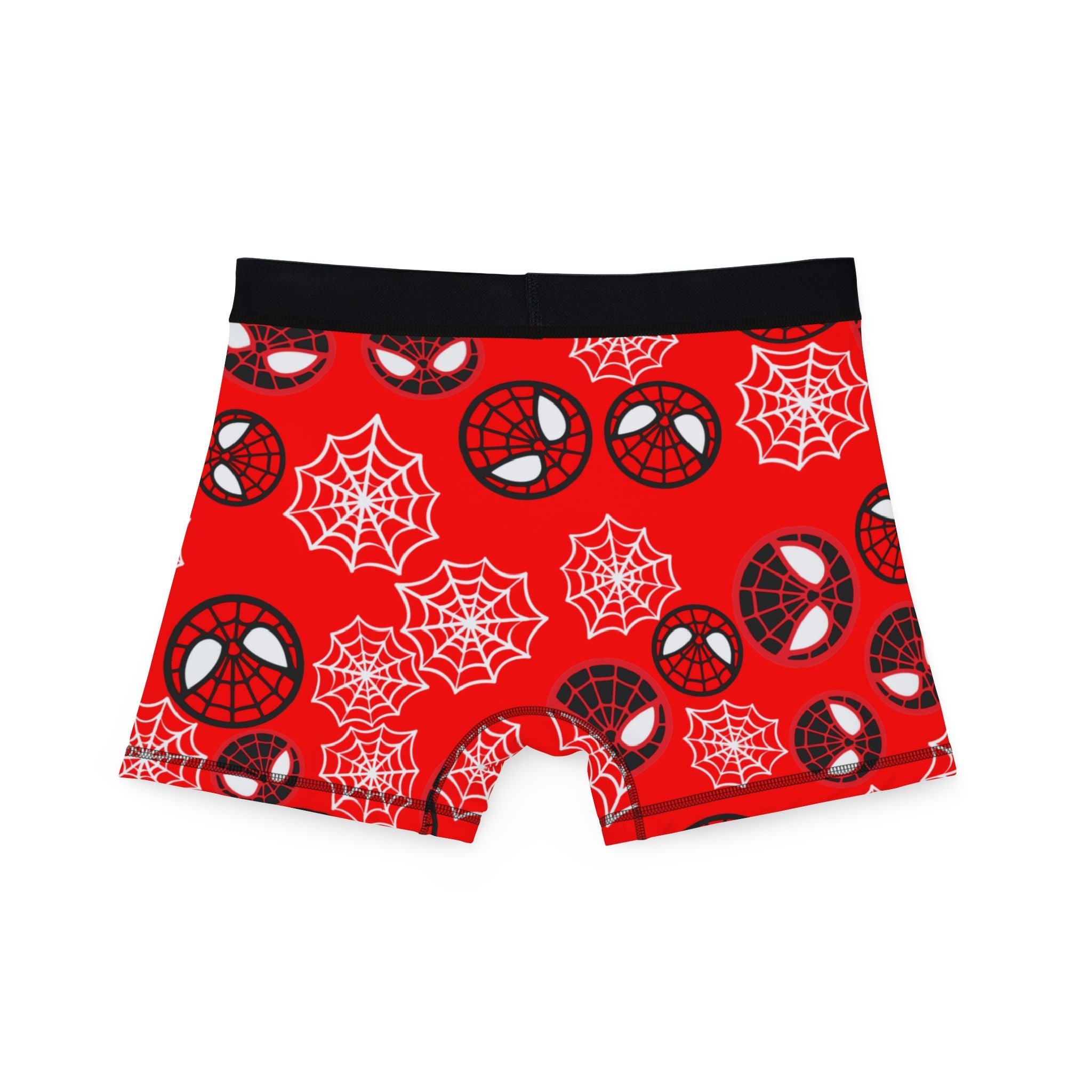 Men's boxers spider circle web red