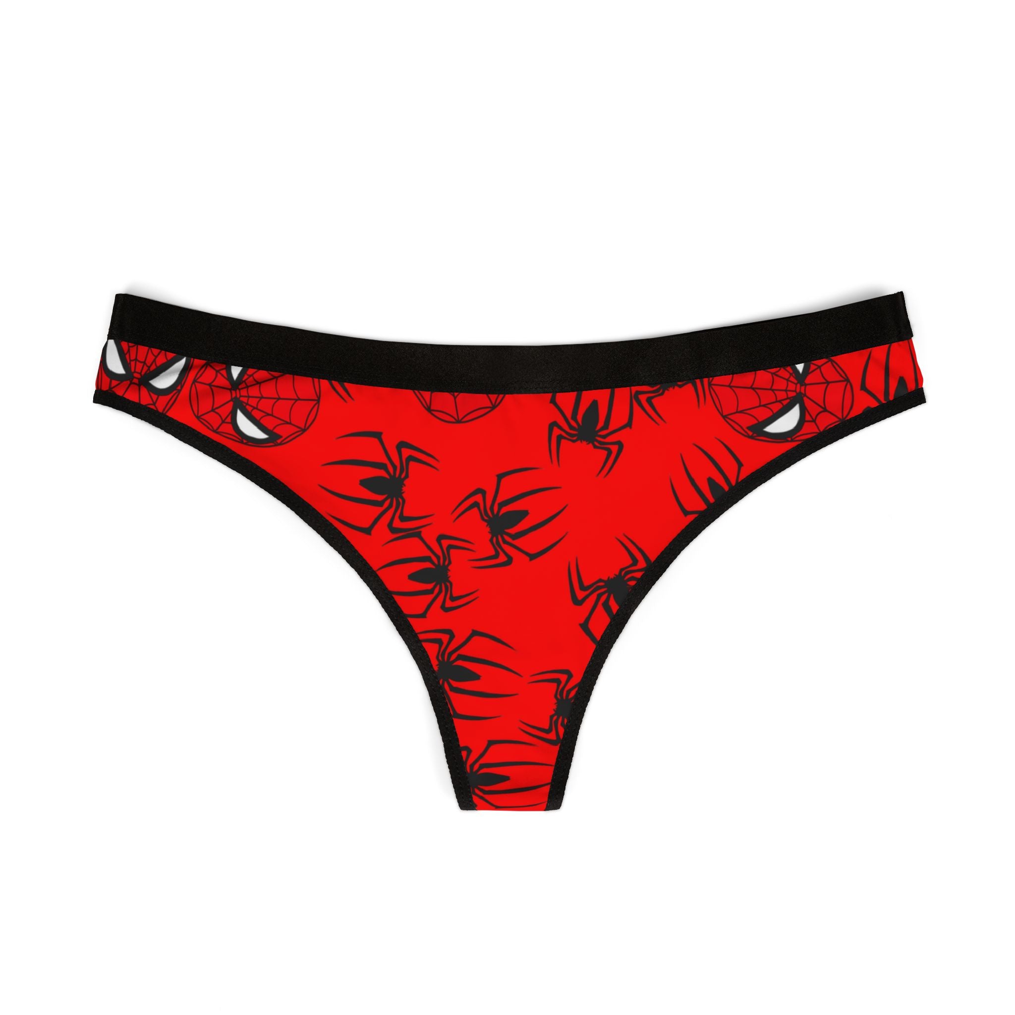 Women's thongs spider web red