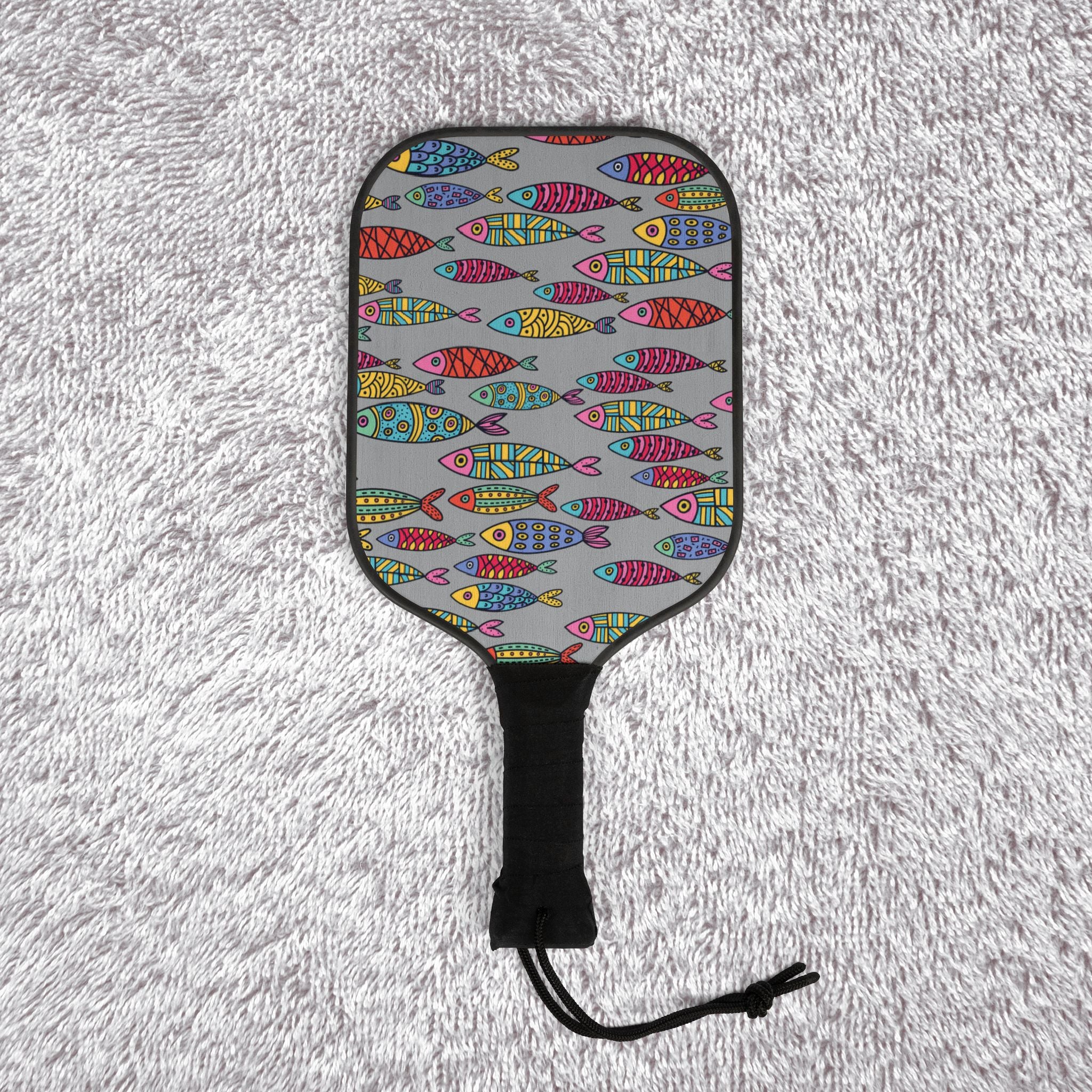 Pickleball kit (2 paddles + 2 balls + transparent bag) cute fishes nature