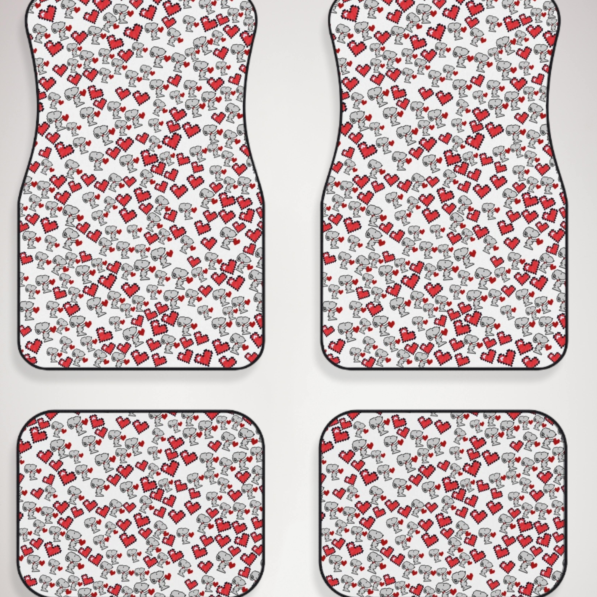 Car Mats snoopy hearts valentine