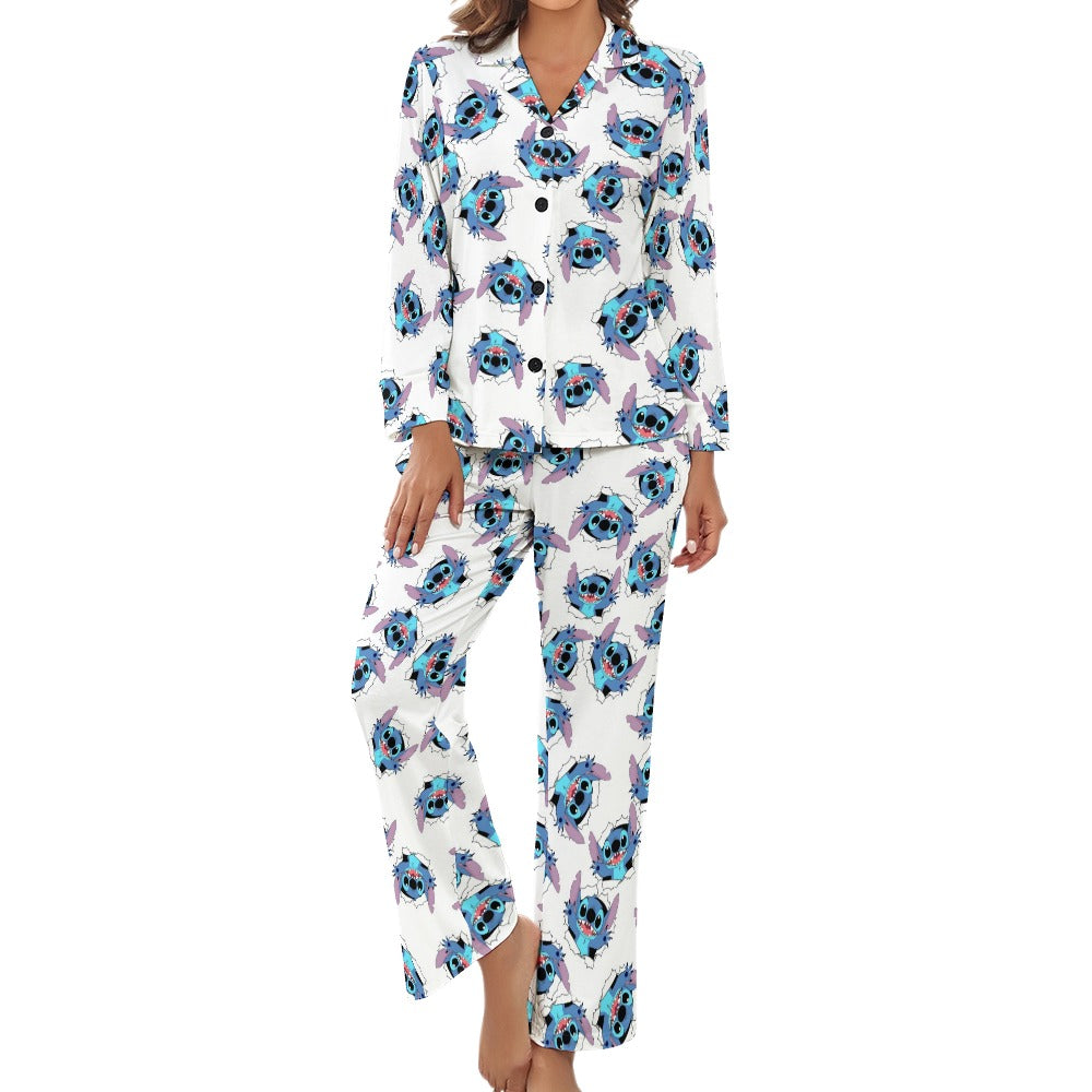 Women's Pajama Set stitch white