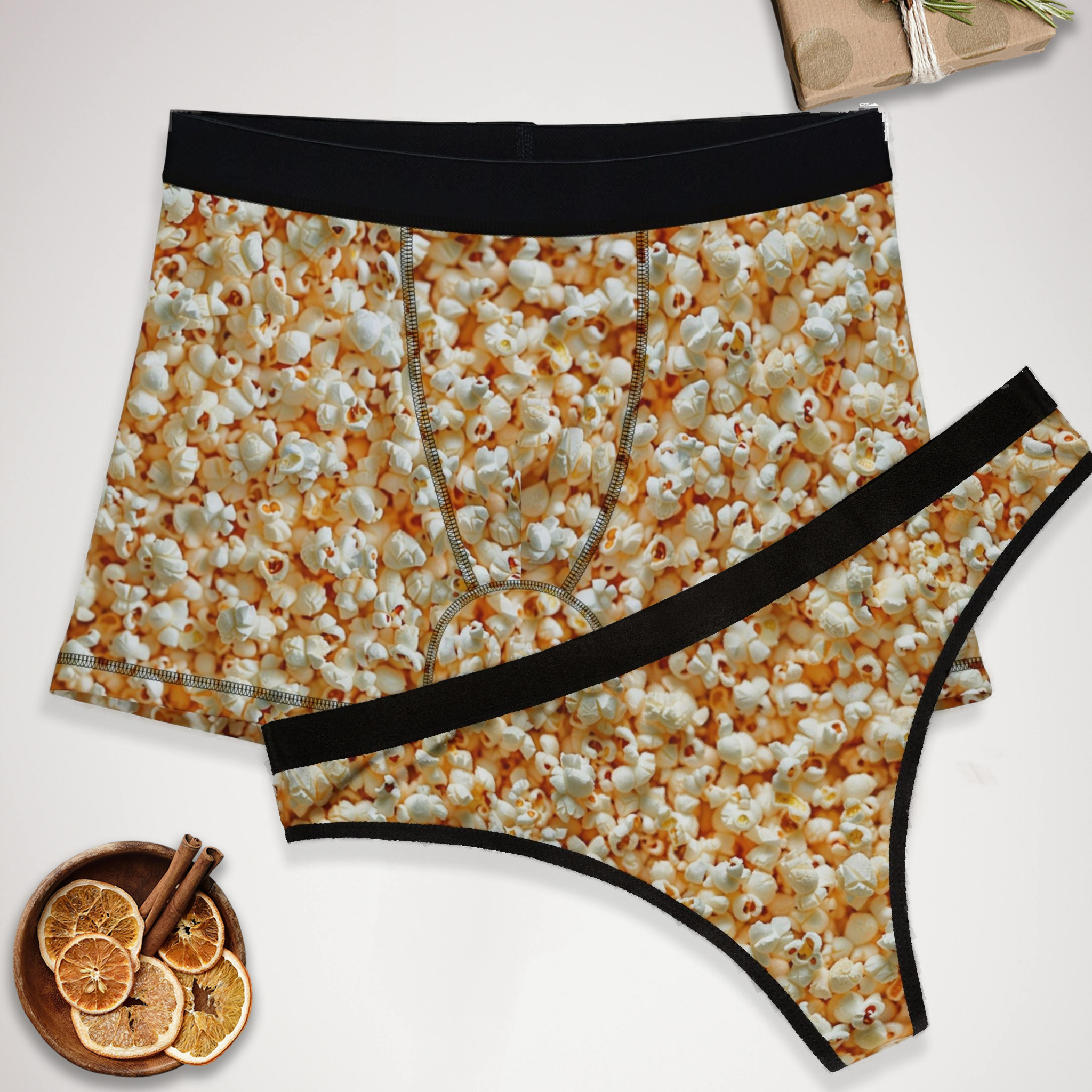 Matching underwear Junk Food Extra for couples boxer & thong set