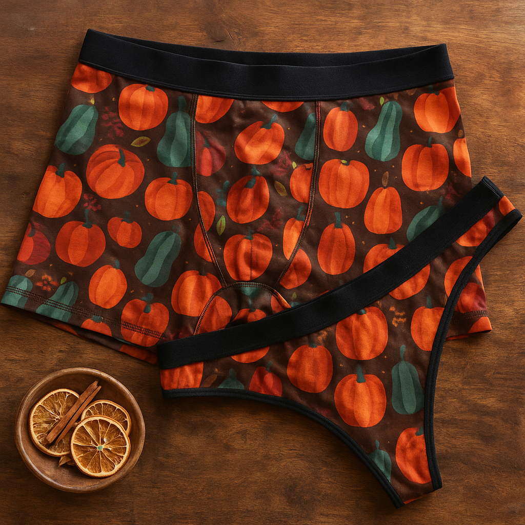 Matching underwear Cosy Autumn for couples boxer & thong set