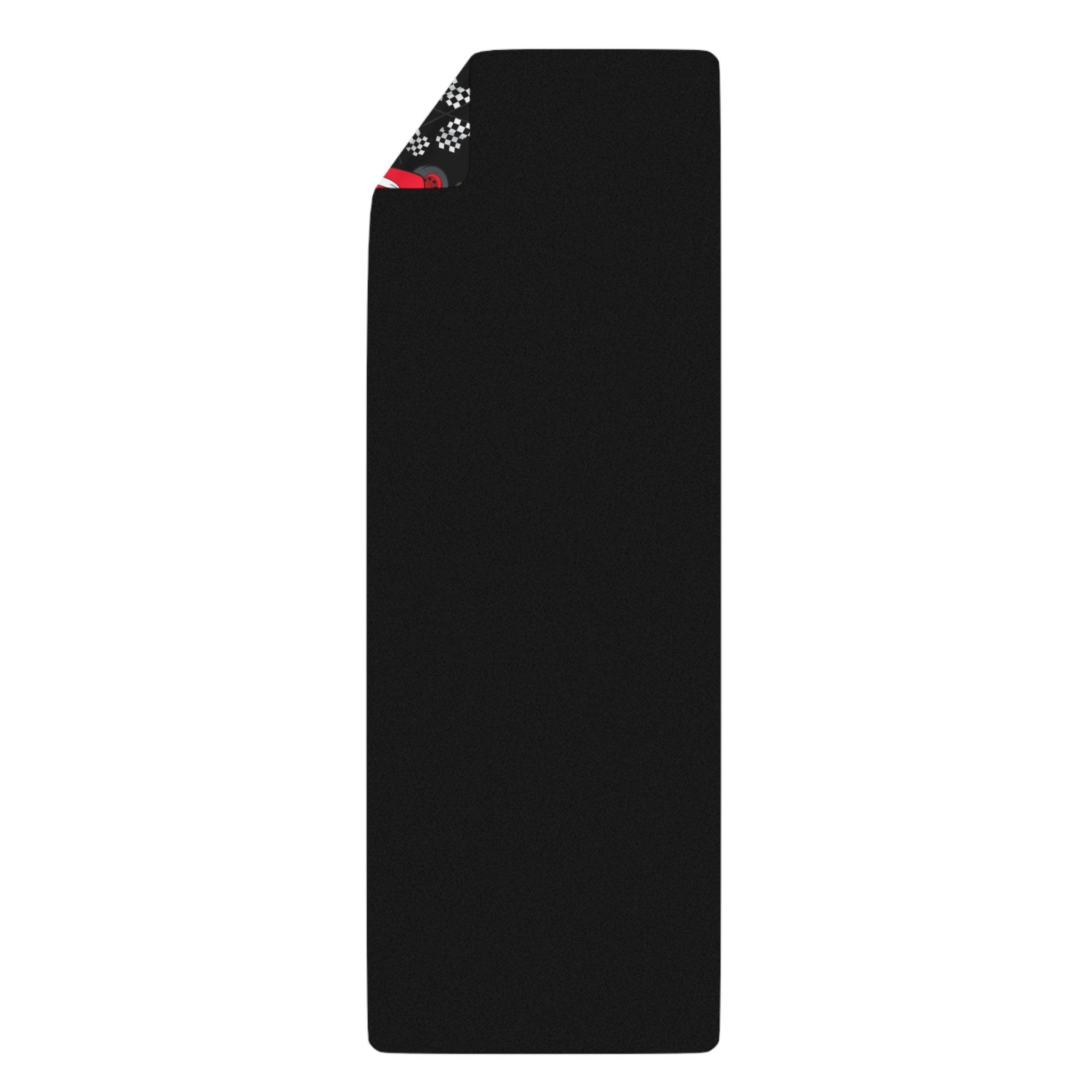 Rubber yoga mat mcqueen flag black