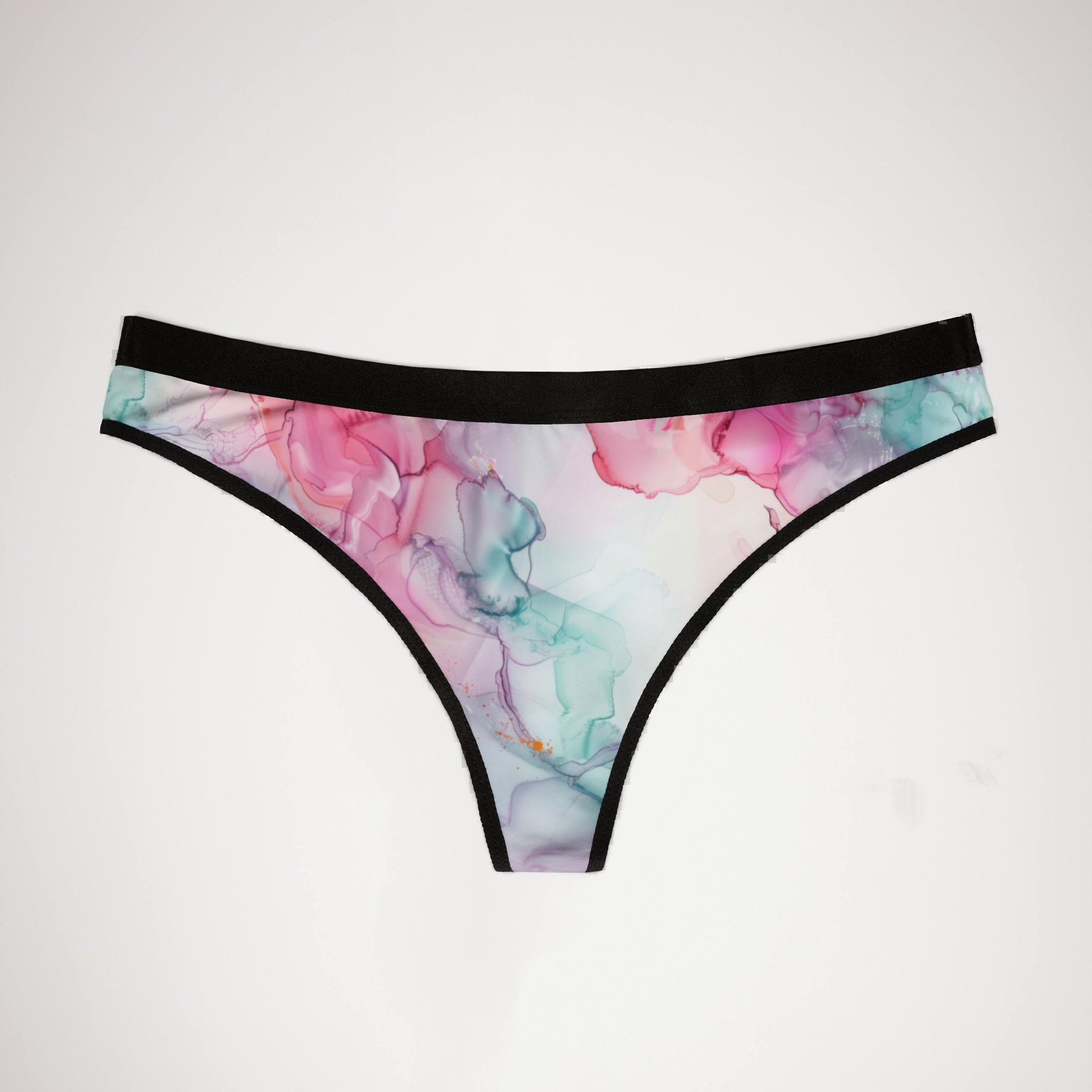 Women's thongs pastel alcohol ink