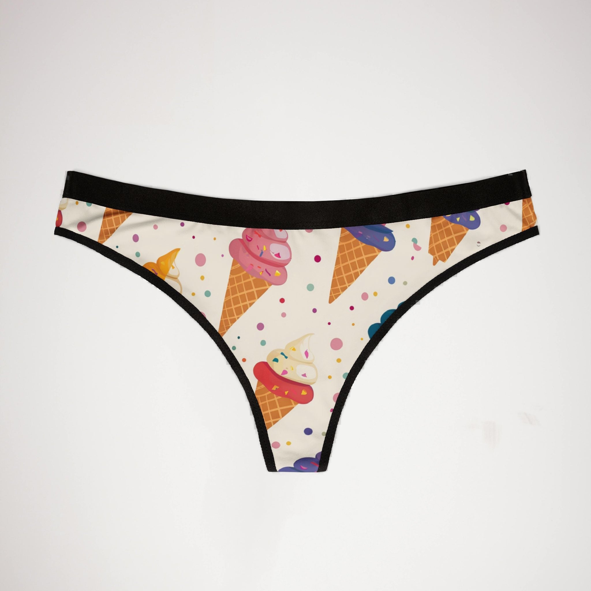 Women's thongs minimal ice cream