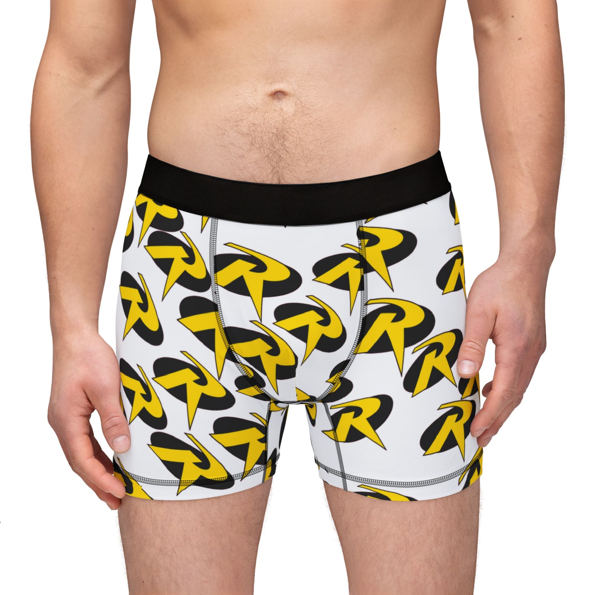 Men's boxers robin symbol white