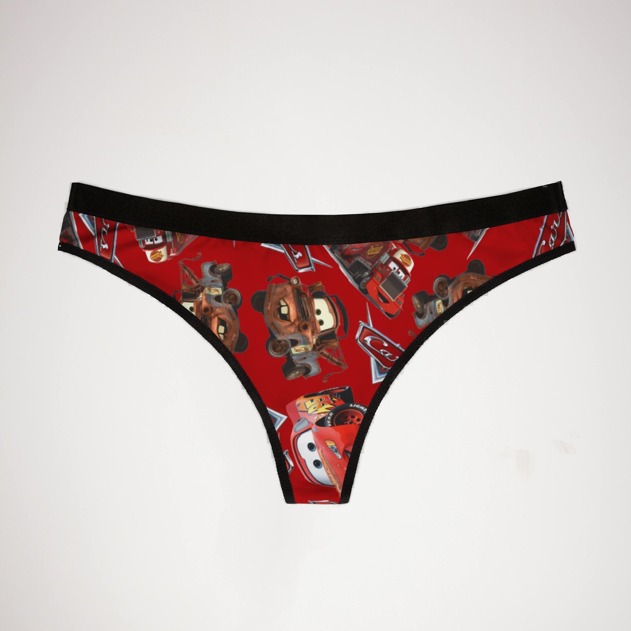 Women's thongs mcqueen funny cars red