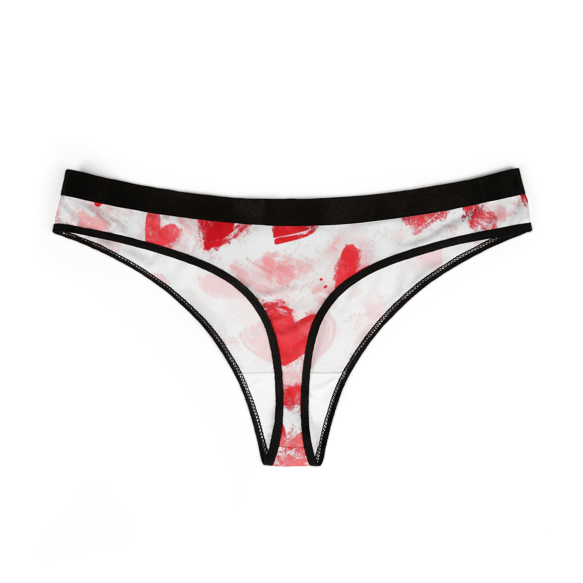 Women's thongs valentine red heart one one