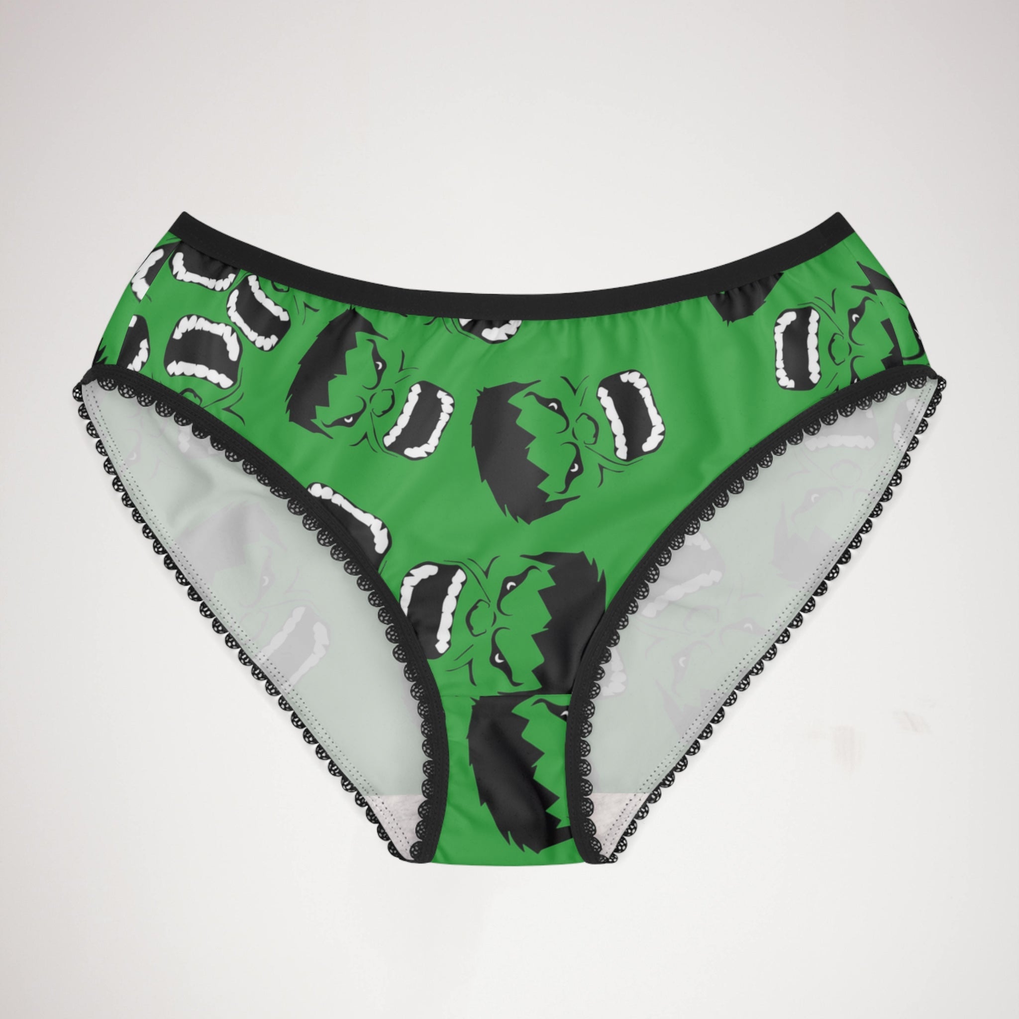 Women's briefs hulk face green