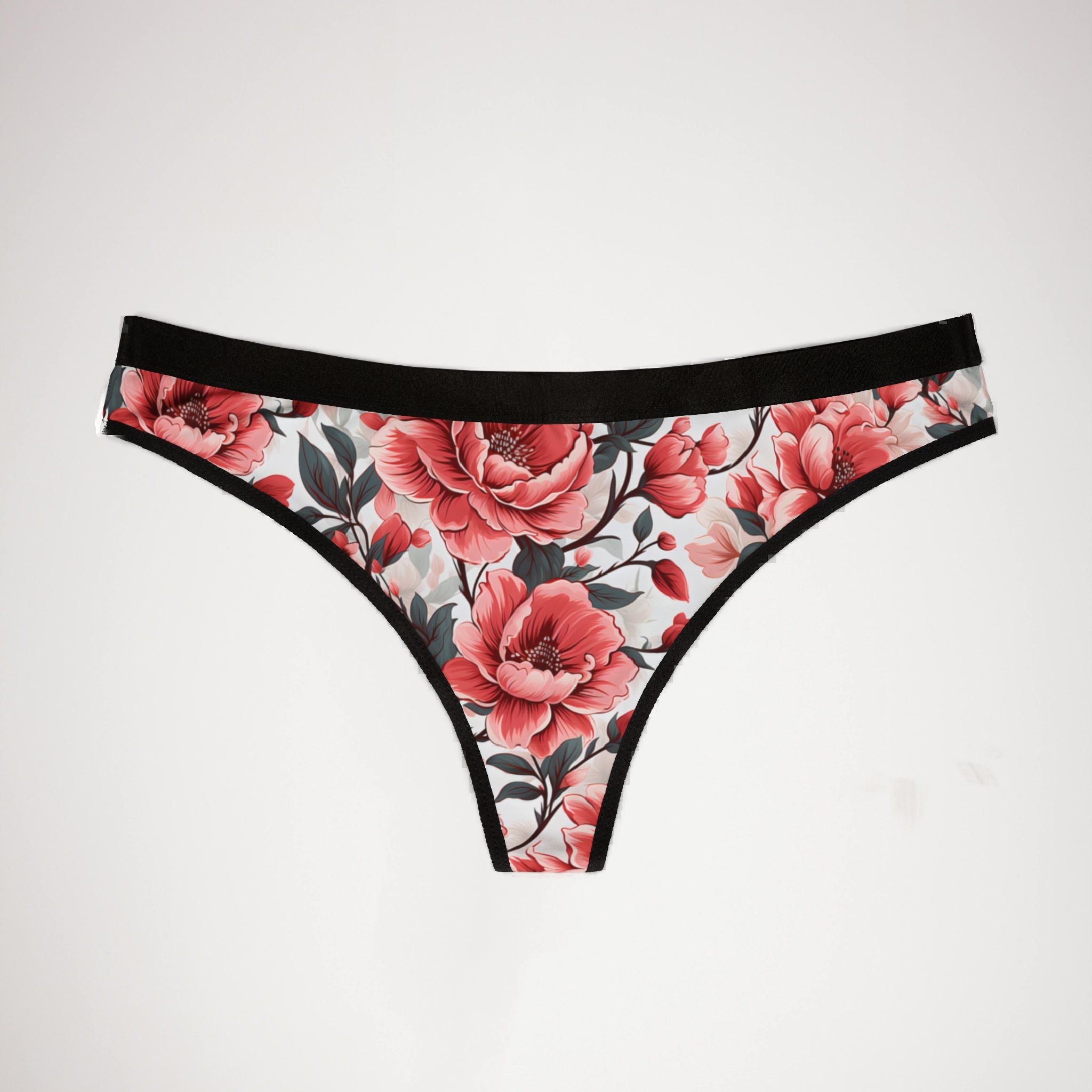Women's thongs cherry rose