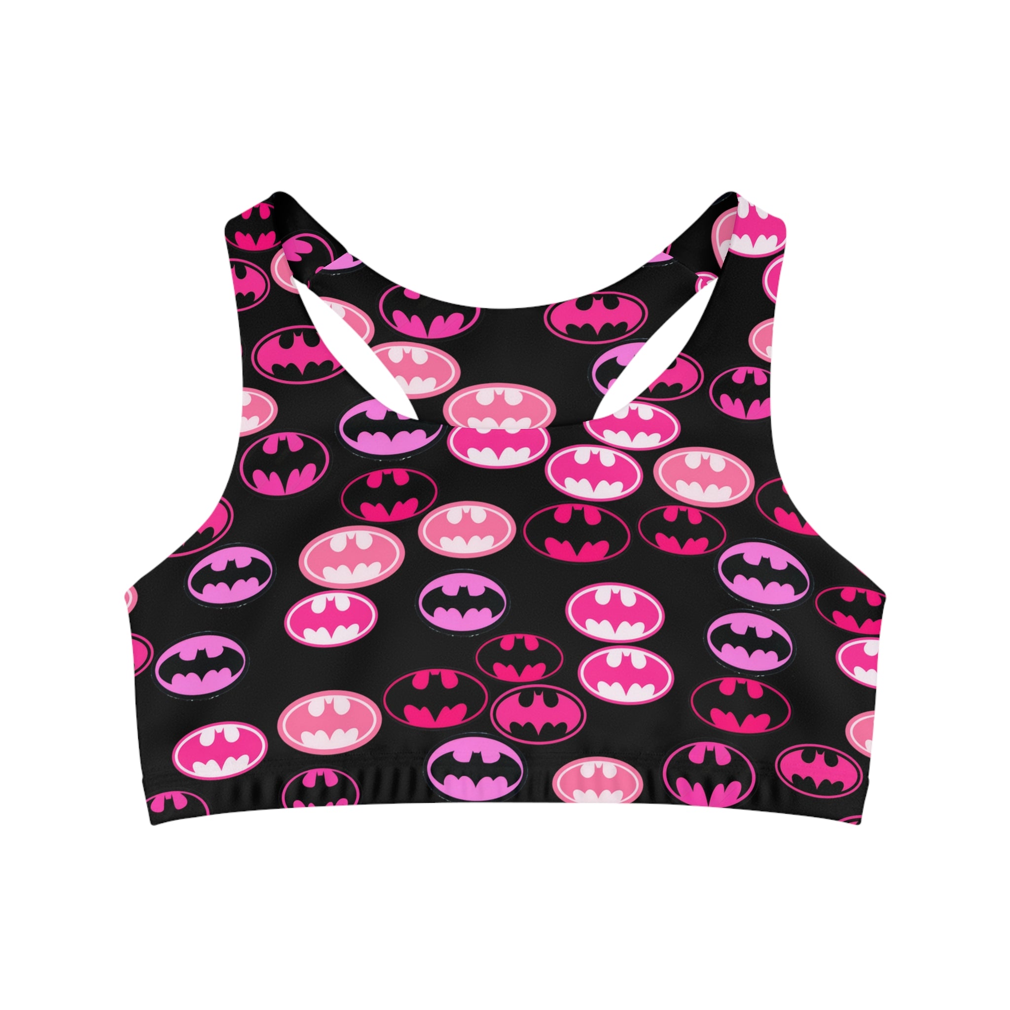 Sports bra batman rose valentine love black