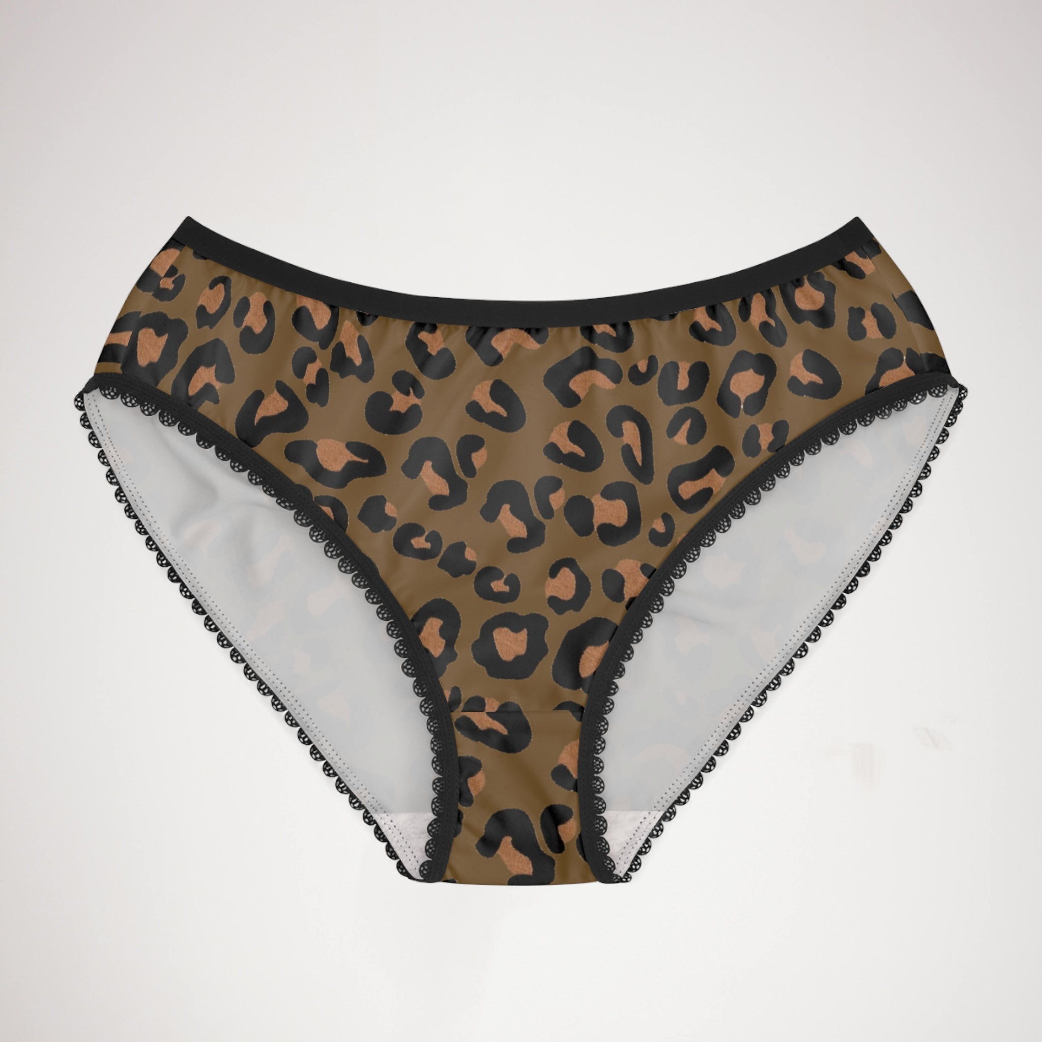 Women's briefs leopard paws brown