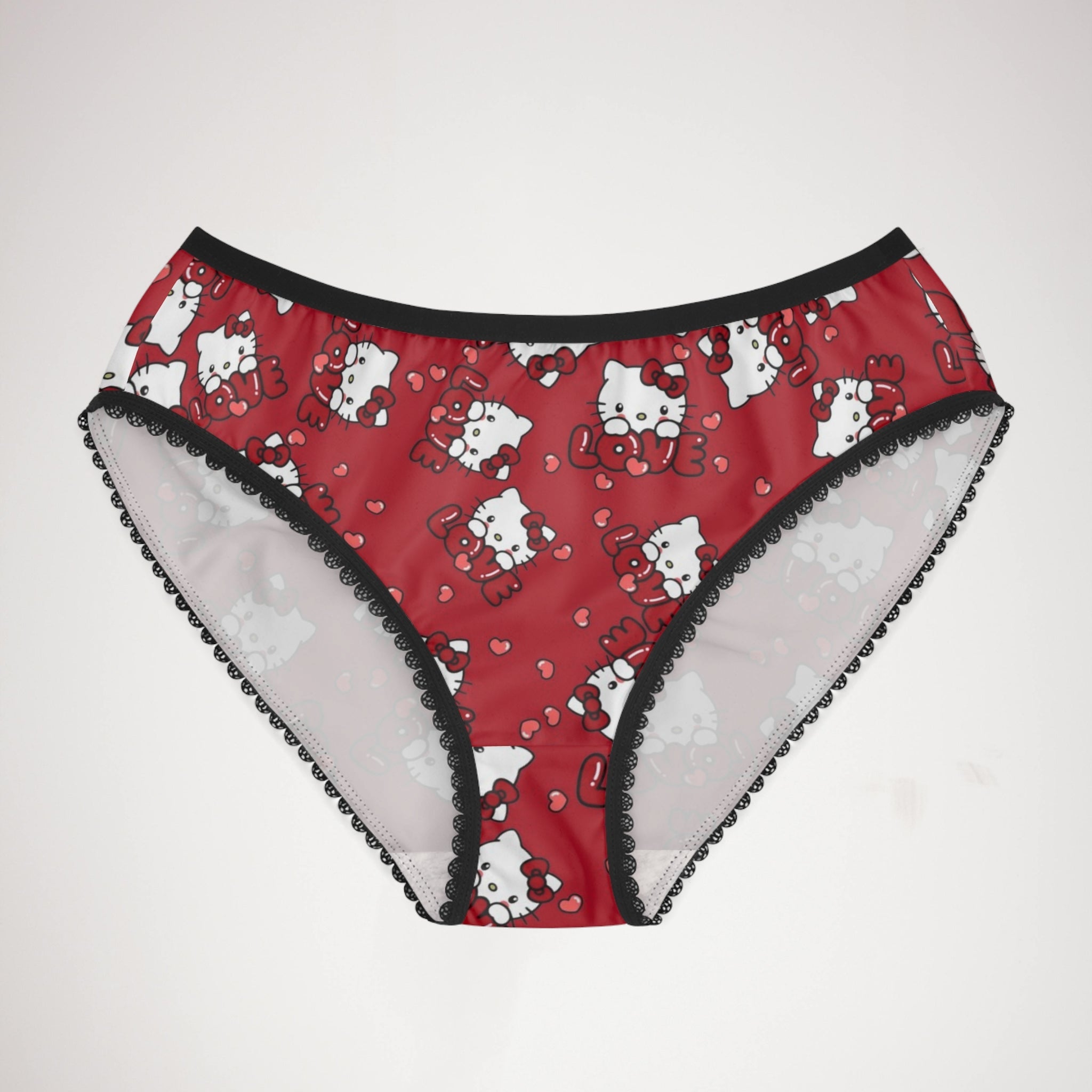 Women's briefs kitty valentine love red