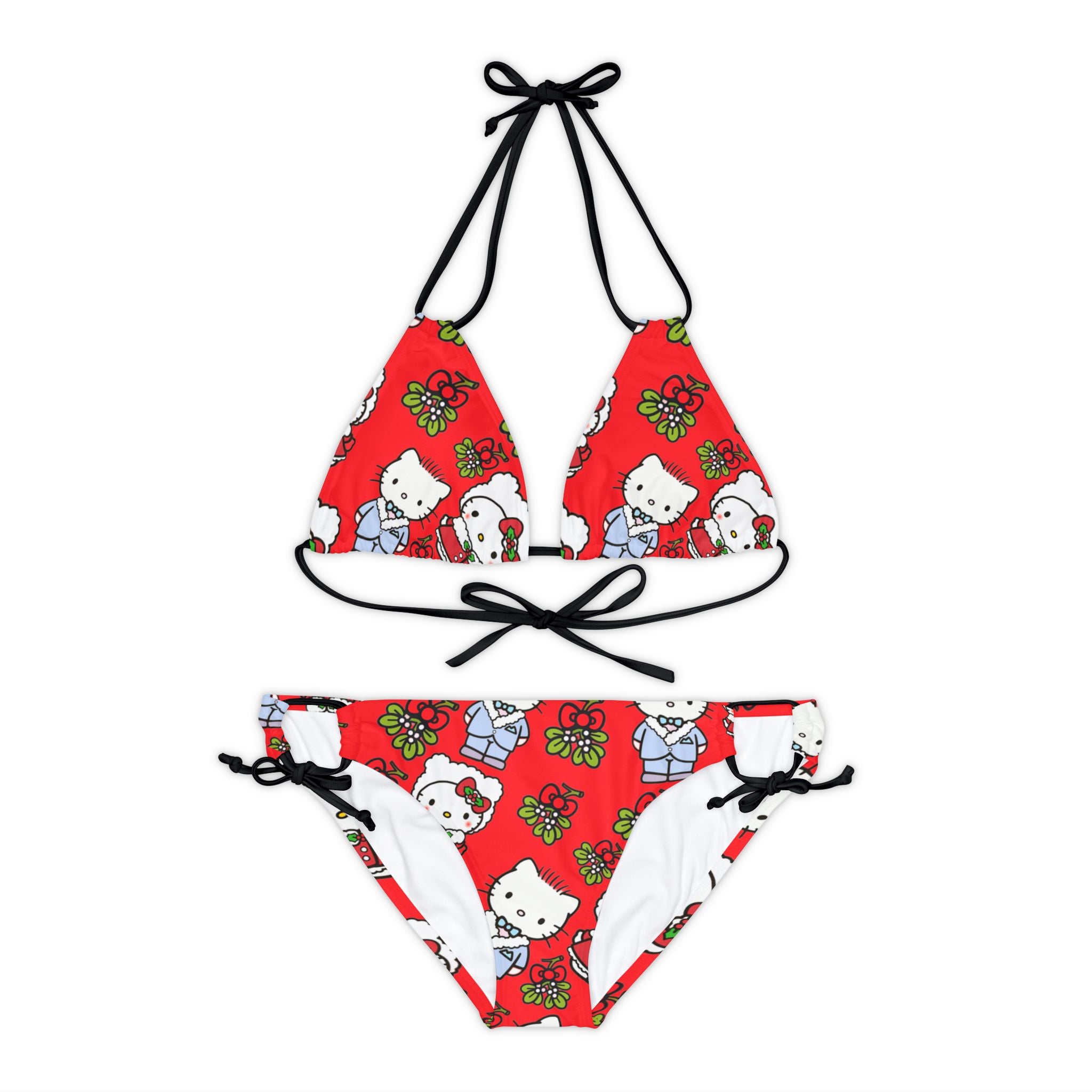 Strappy bikini set kitty wedding valentine red