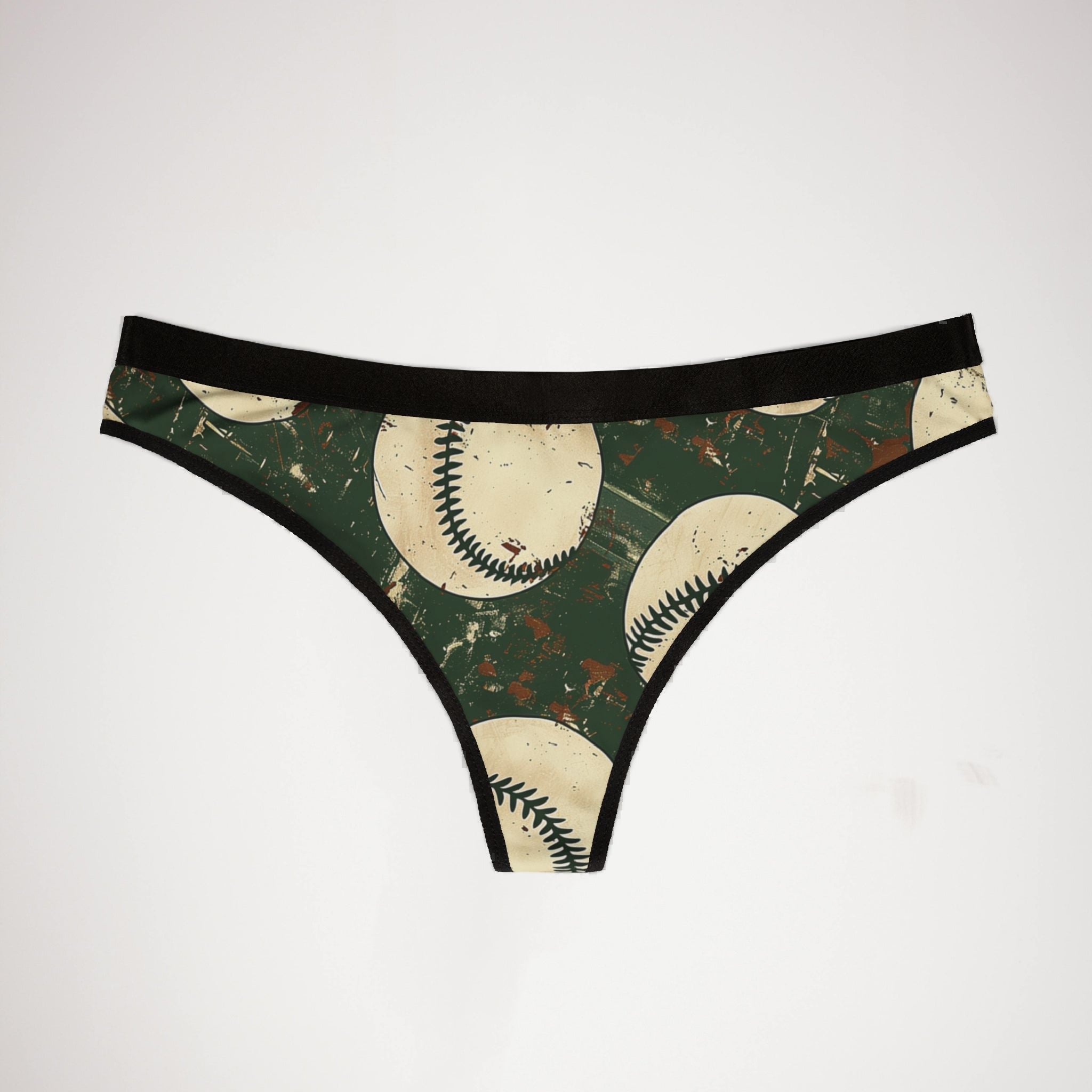 Women's thongs retro baseball