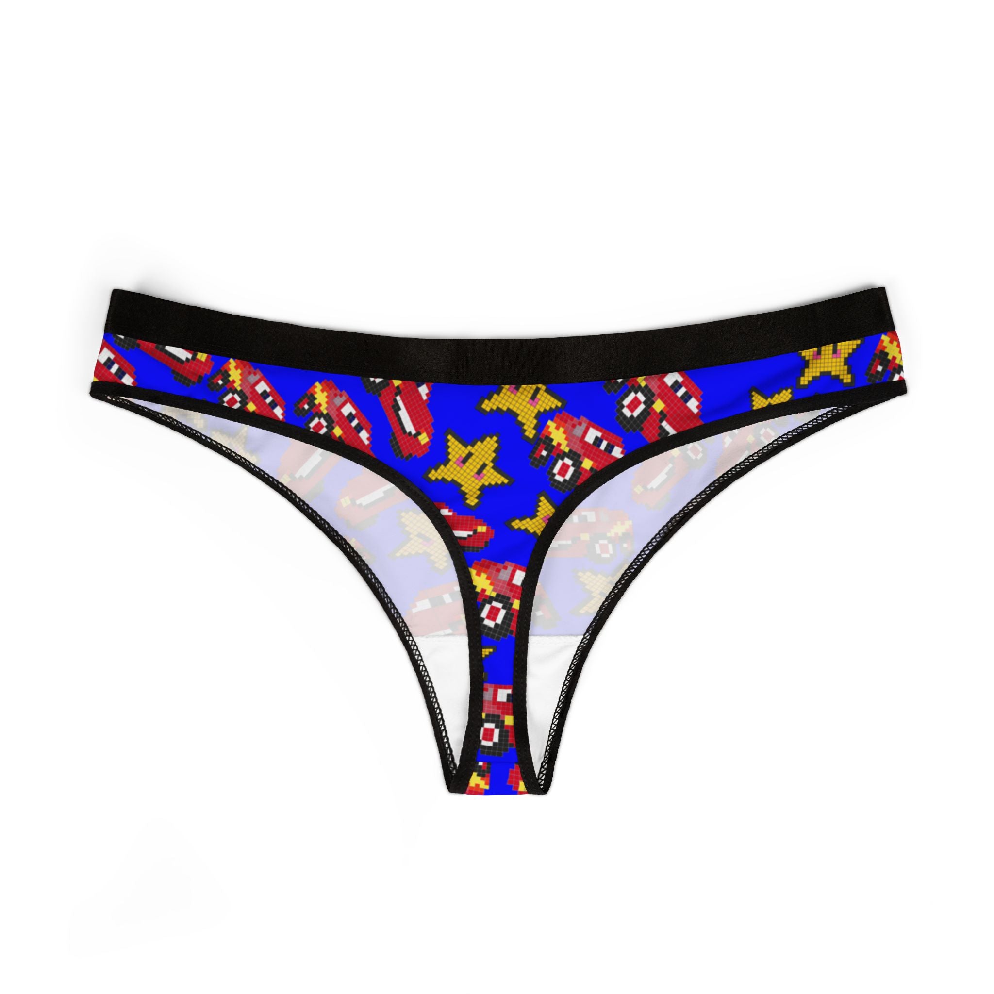 Women's thongs mcqueen stars blue