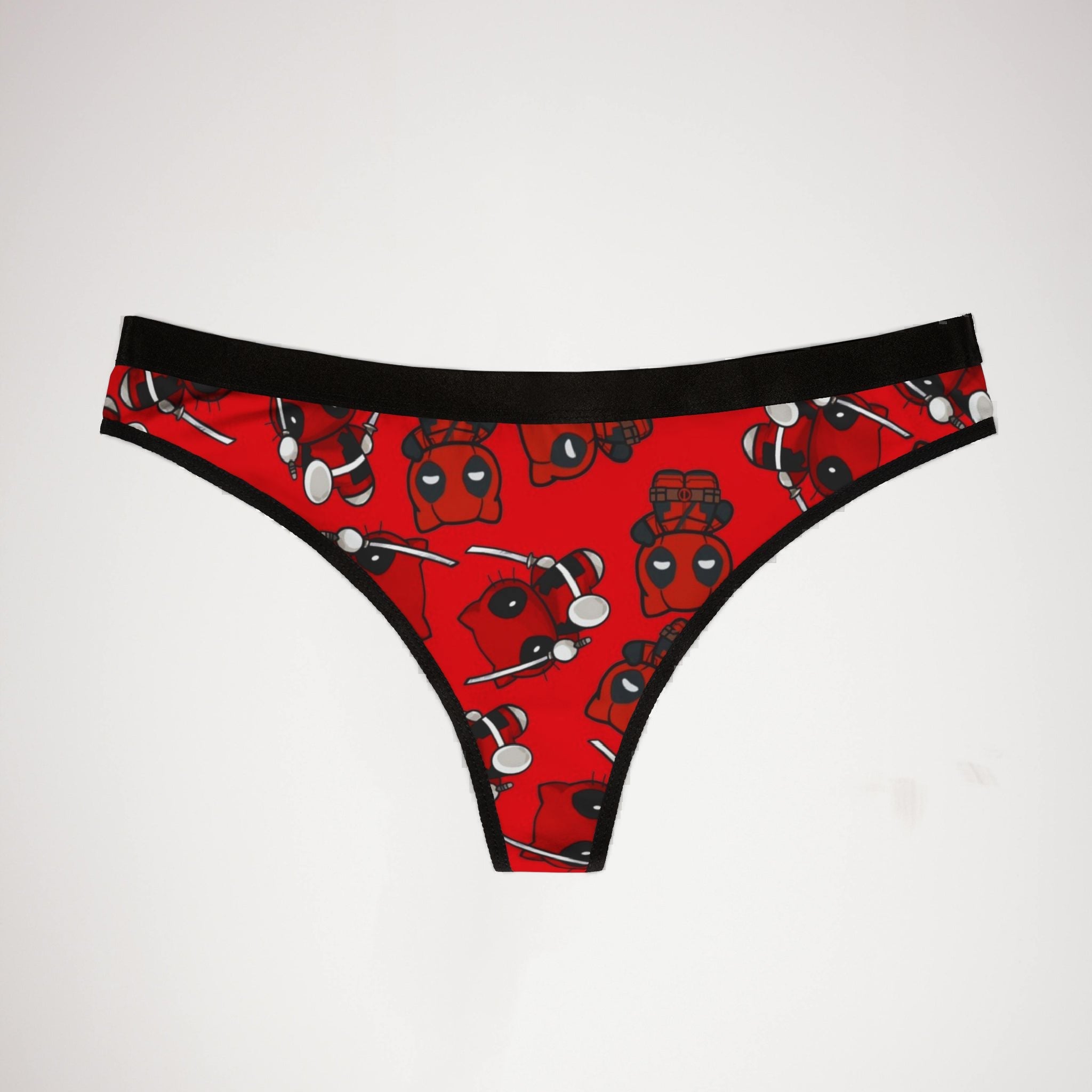 Women's thongs kitty deadpool red